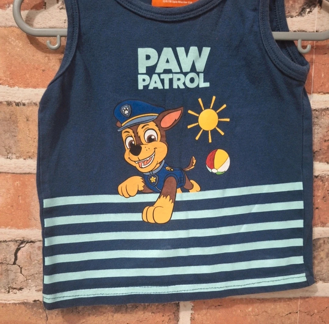 Débardeur garcon- taille 12 mois - paw patrol - Couleur marine bleu – Nickelodeon – taille 12-18 mois / 80 cm 3