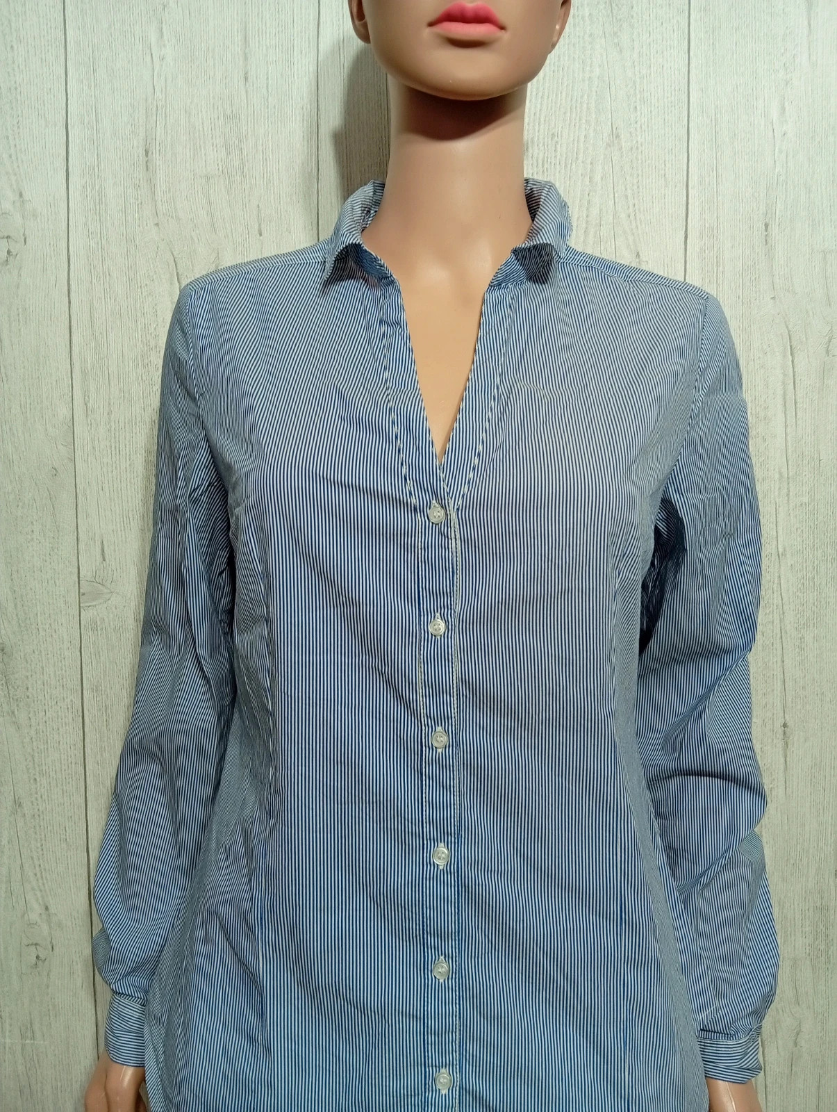 Chemisier femme - Taille M/38 - la halle - couleur bleu et blanc – La Halle – taille M / 38 / 10 2