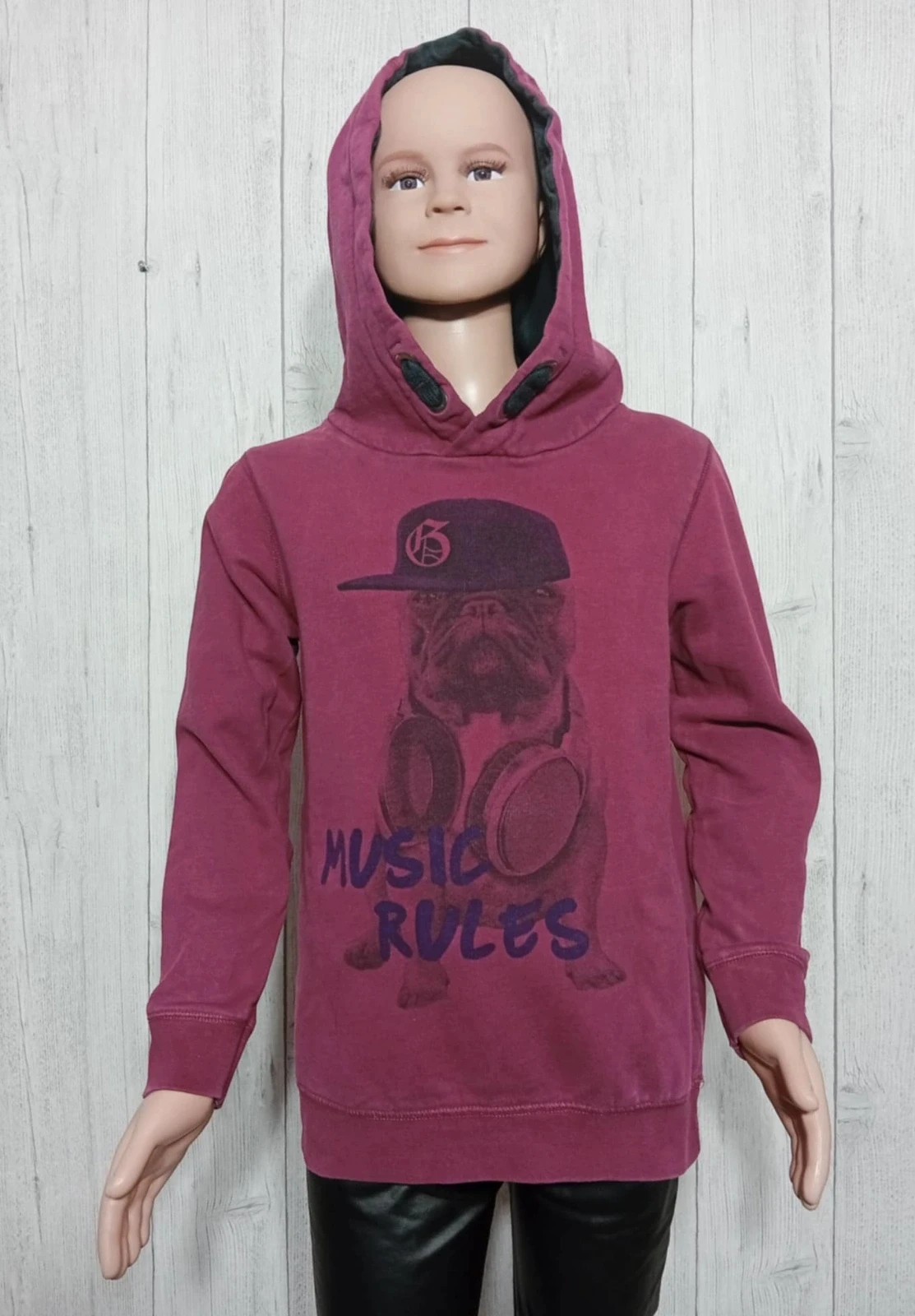 Pull à capuche fille - Taille 10 ans ( 140 cm) - Charles vogele - couleur violet et noir – Charles Vögele – taille 10 ans / 140 cm 4