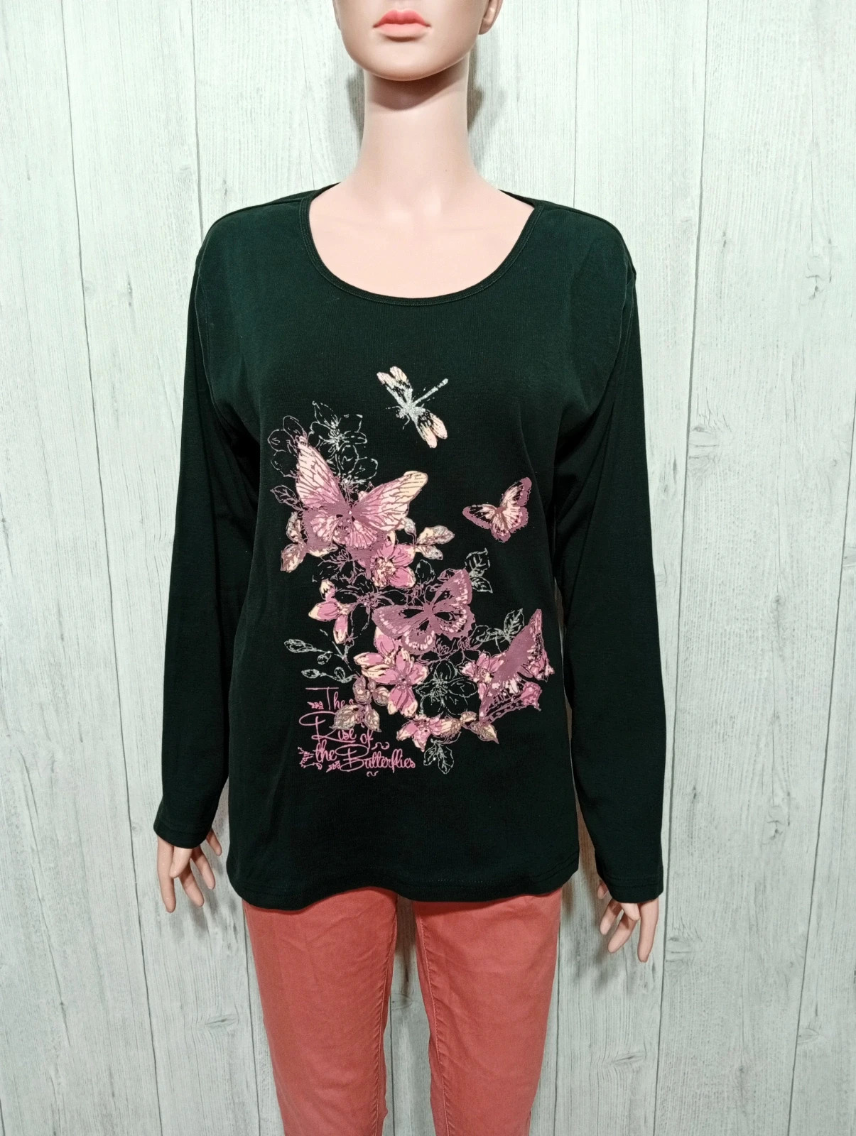 Blouse manche longue femme- Taille 50/52 - influx-couleur noir rose violet