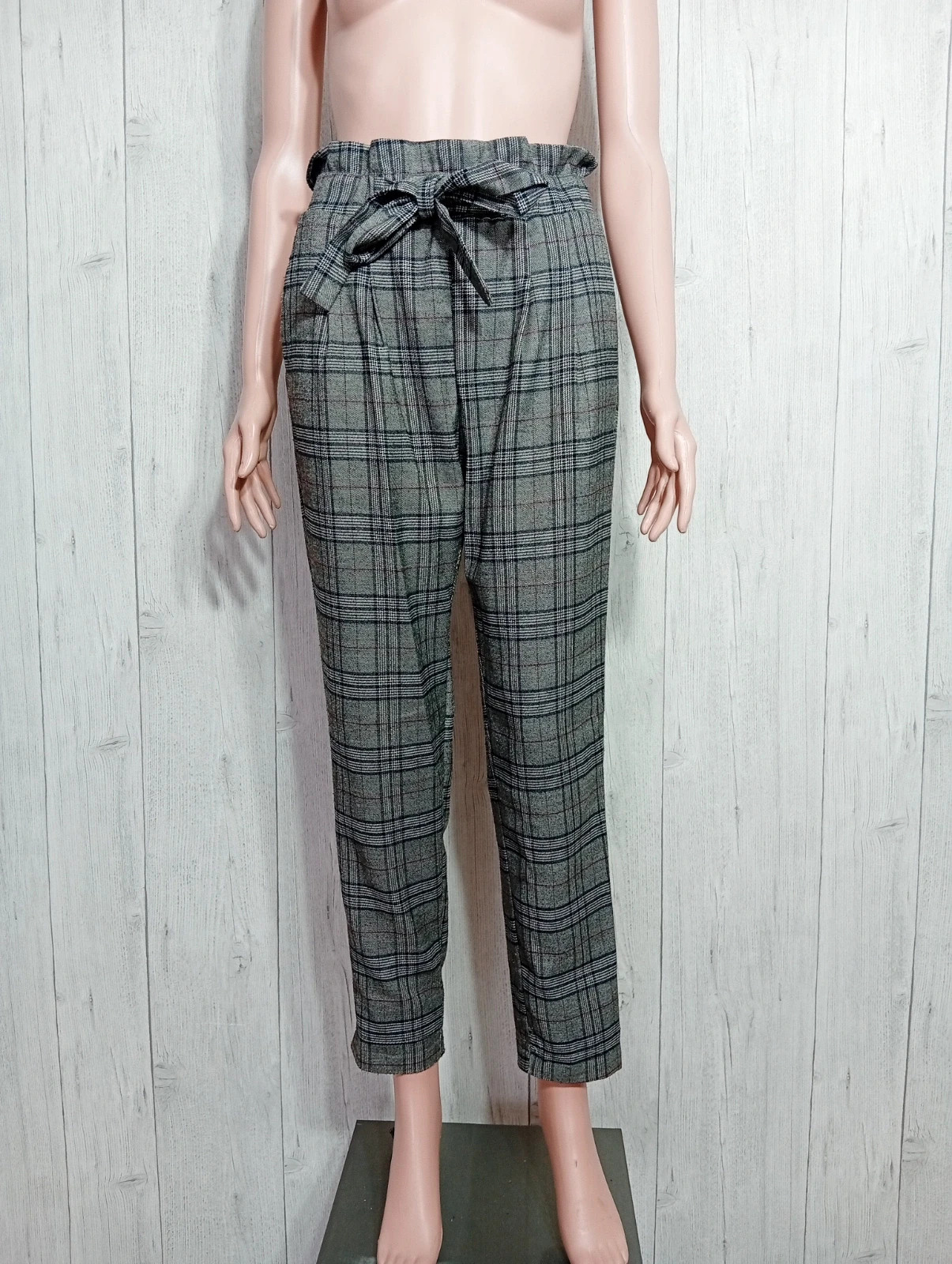 Pantalon femme- Taille M/38 - luizacco - couleur gris et noir – Luizacco – taille M / 38 / 10