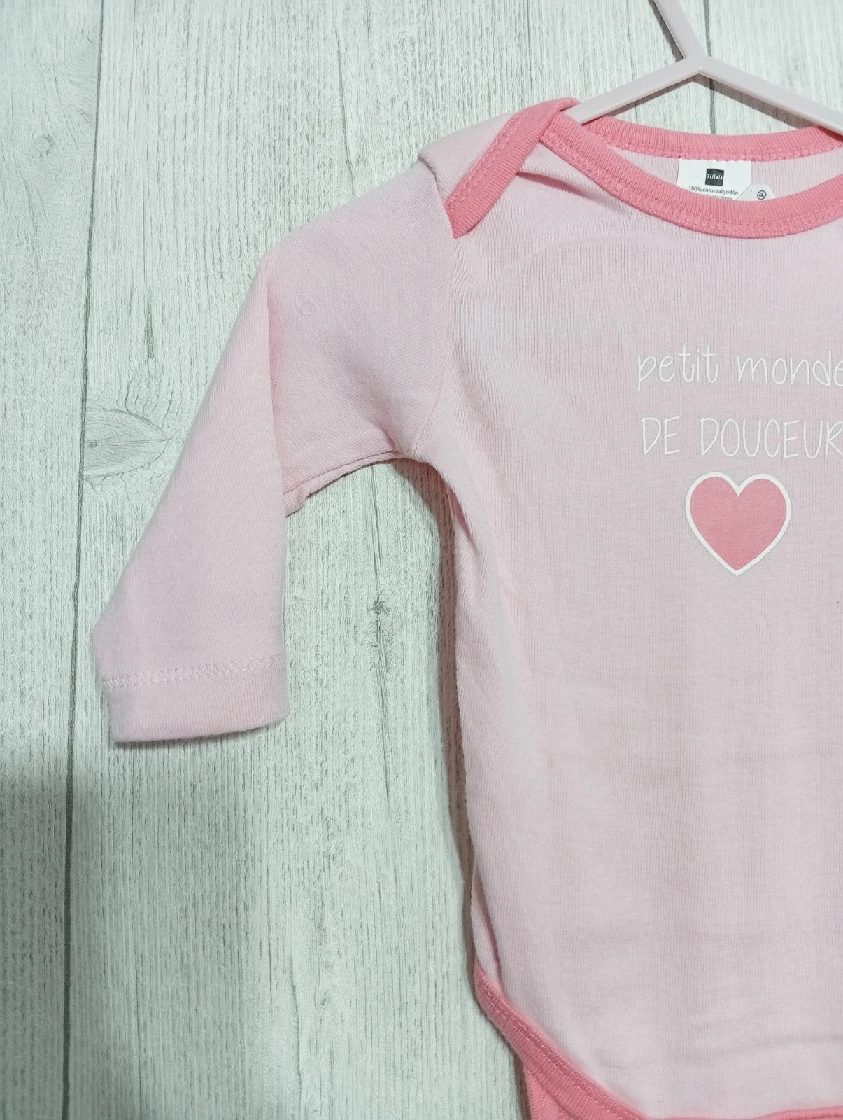 Bodies fille- taille 3 mois - tissaia - Couleur rose fushia blanc – Tissaia – taille 1-3 mois / 56 cm 4