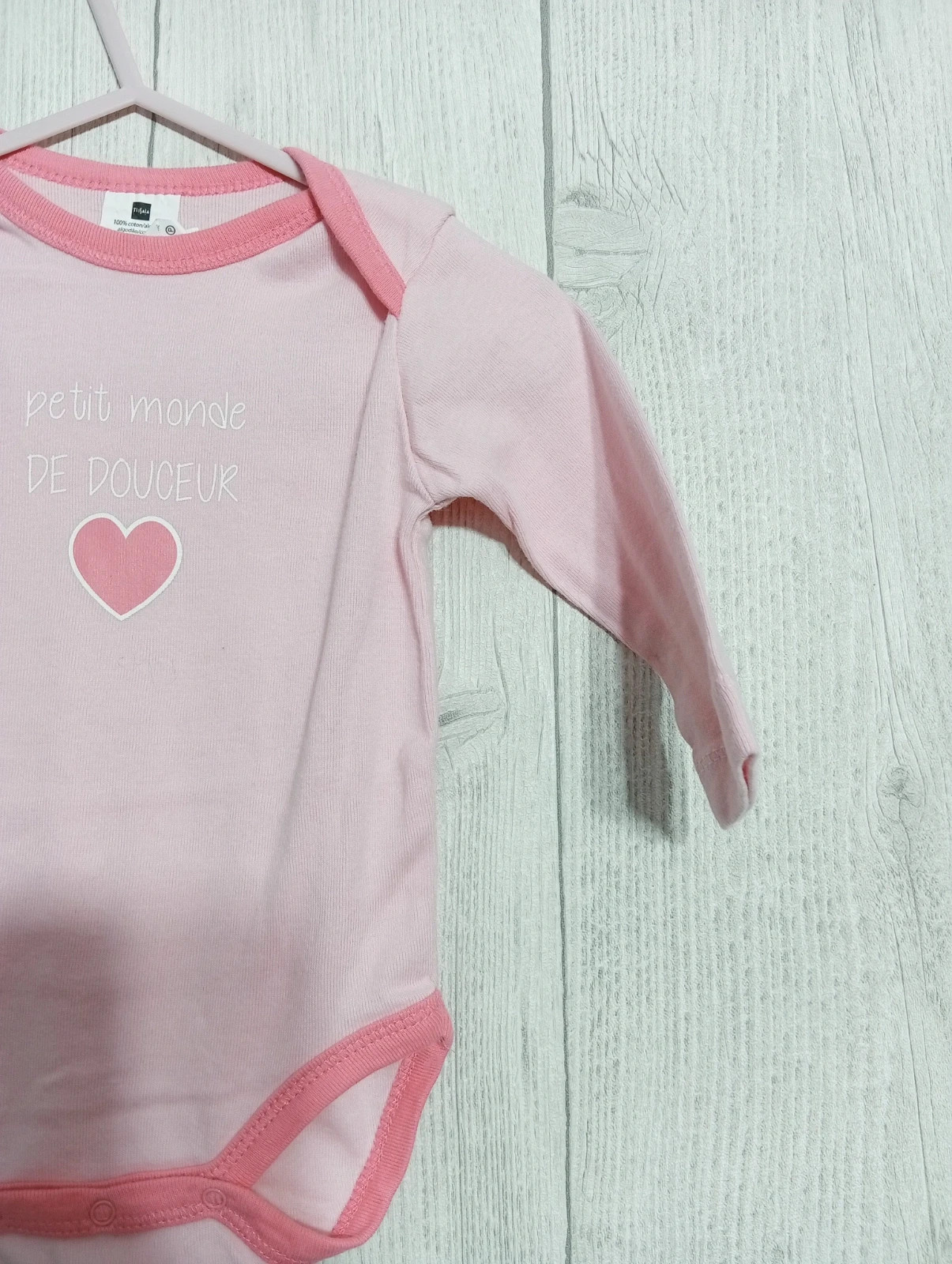 Bodies fille- taille 3 mois - tissaia - Couleur rose fushia blanc – Tissaia – taille 1-3 mois / 56 cm 5