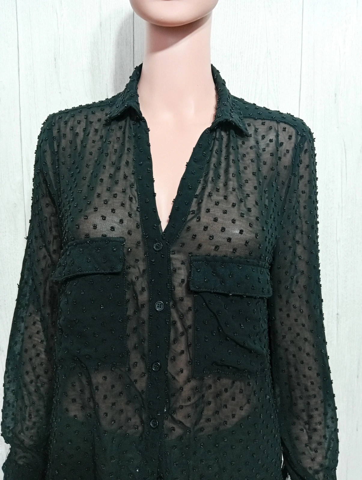 Chemisier femme- Taille M/38 - kilky- couleur noir – Kilky – taille M / 38 / 10 2