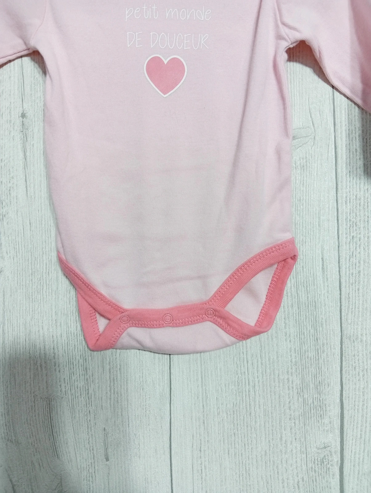 Bodies fille- taille 3 mois - tissaia - Couleur rose fushia blanc – Tissaia – taille 1-3 mois / 56 cm 3