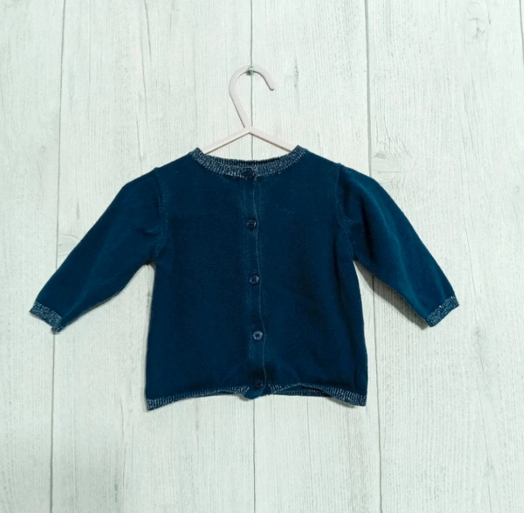Gilet fille - taille 3 mois - kimadi- couleur marine