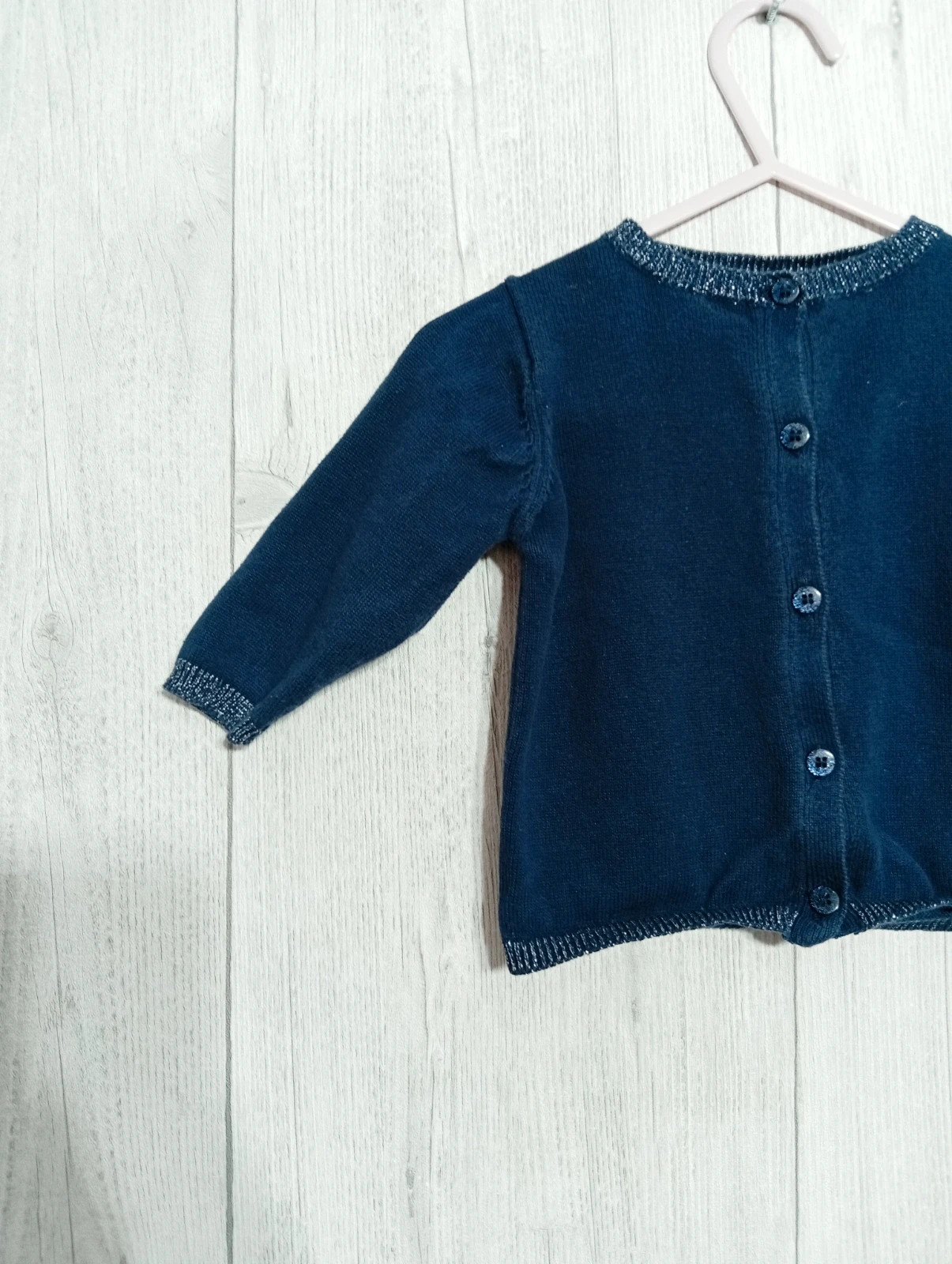 Gilet fille - taille 3 mois - kimadi- couleur marine – Kimadi – taille 1-3 mois / 56 cm 3