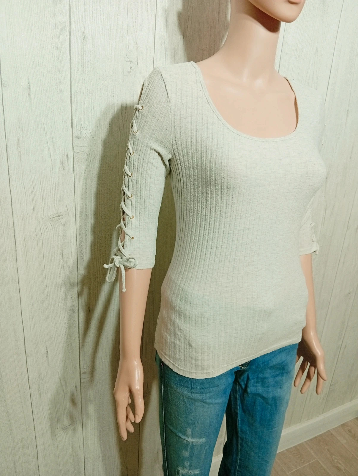 Sweat manche 3/4 femme - Taille M/38 - Tally Weijl- couleur gris – Tally Weijl – taille M / 38 / 10 4