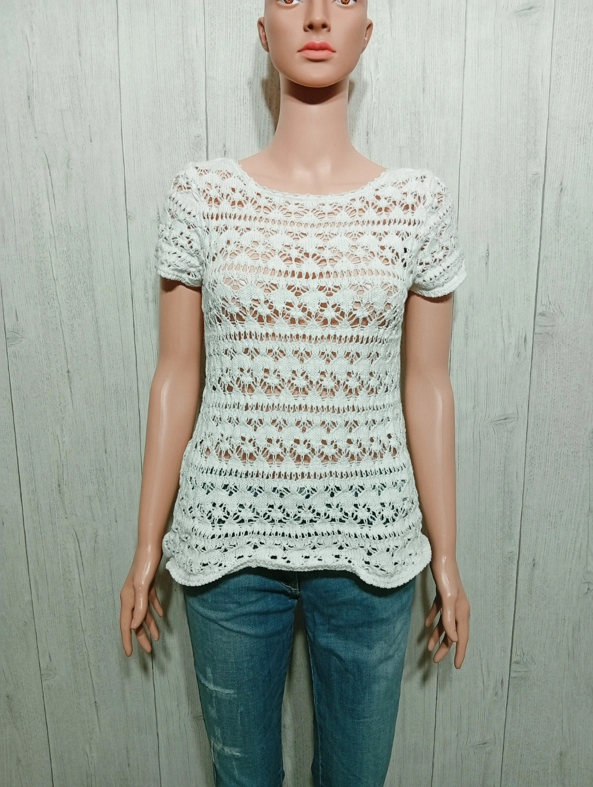 Blouse femme - taille M/38 - Zara knit - couleur blanc