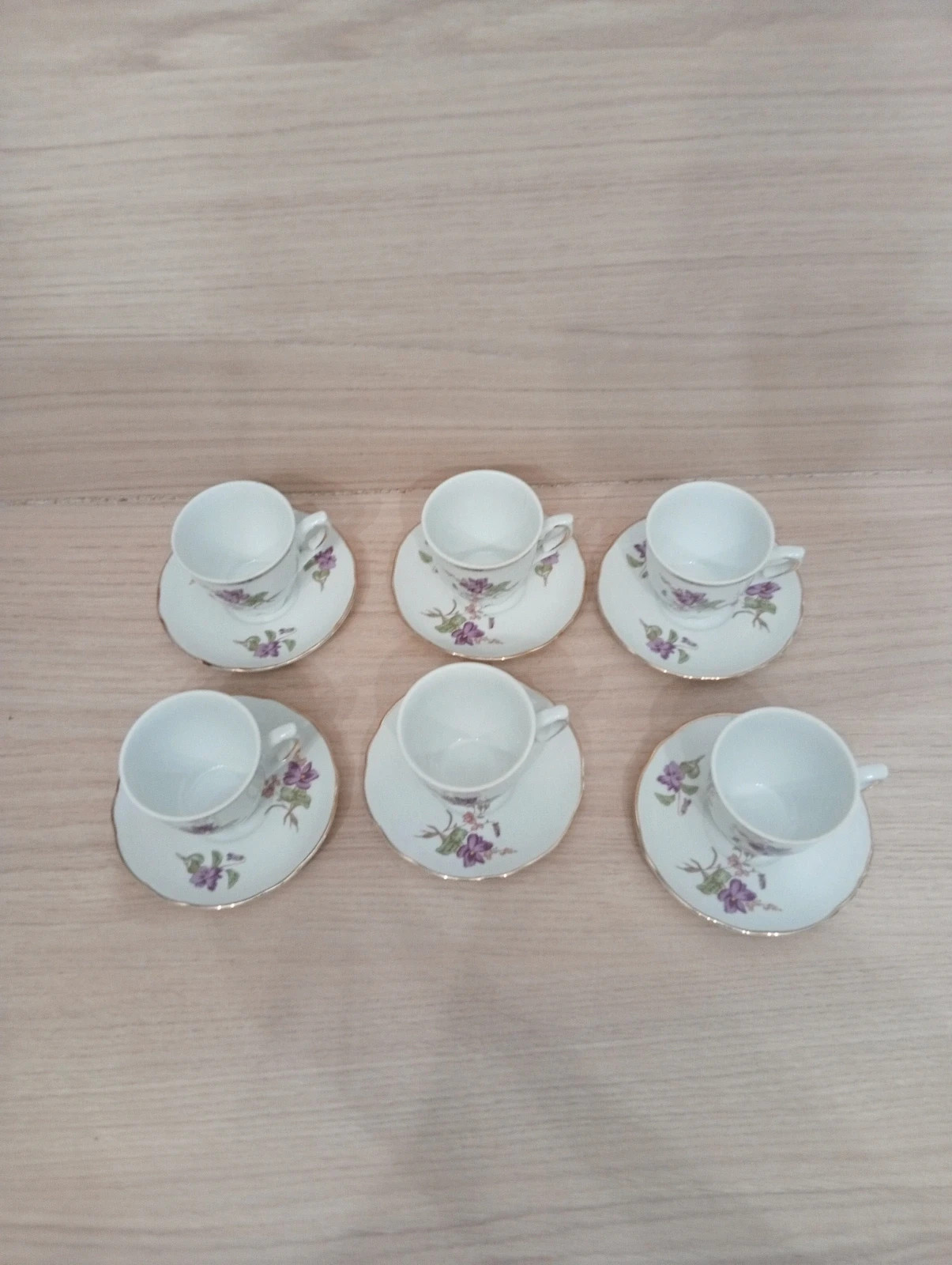 Lot de 6 tasses et 6 sous tasses à café- – FD Chauvigny 2