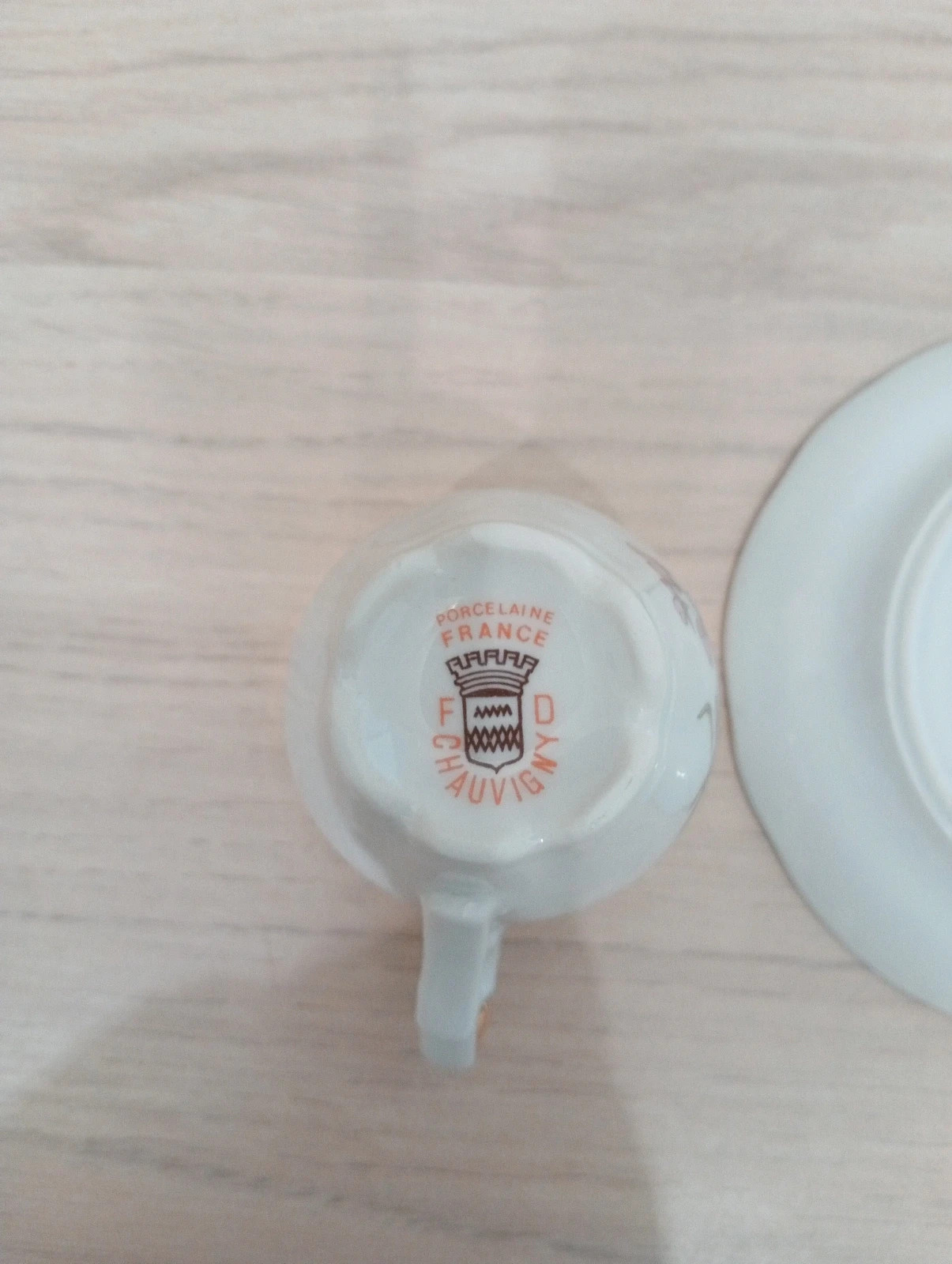 Lot de 6 tasses et 6 sous tasses à café- – FD Chauvigny 5