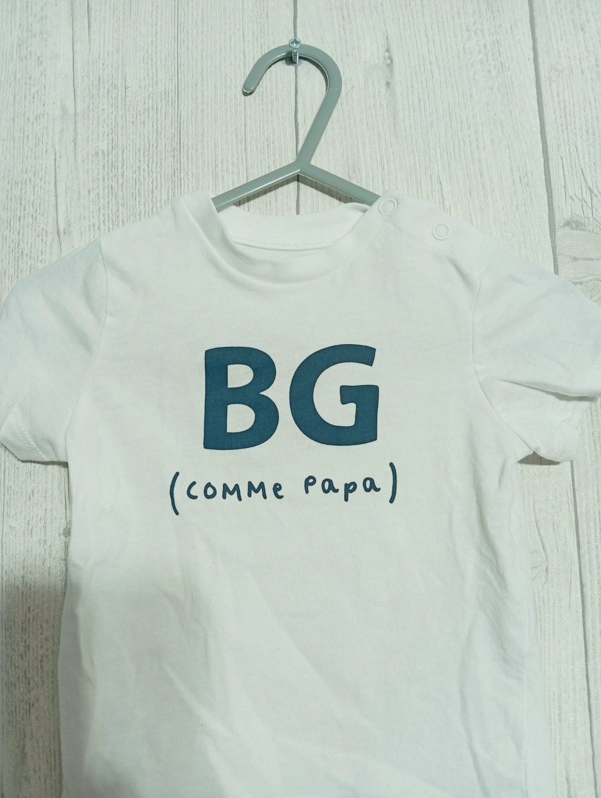 Lot de 2 T-shirt garcon - taille 6 mois ( 68 cm) - La halle - couleur blanc et marine – La Halle – taille 6-9 mois / 68 cm 3