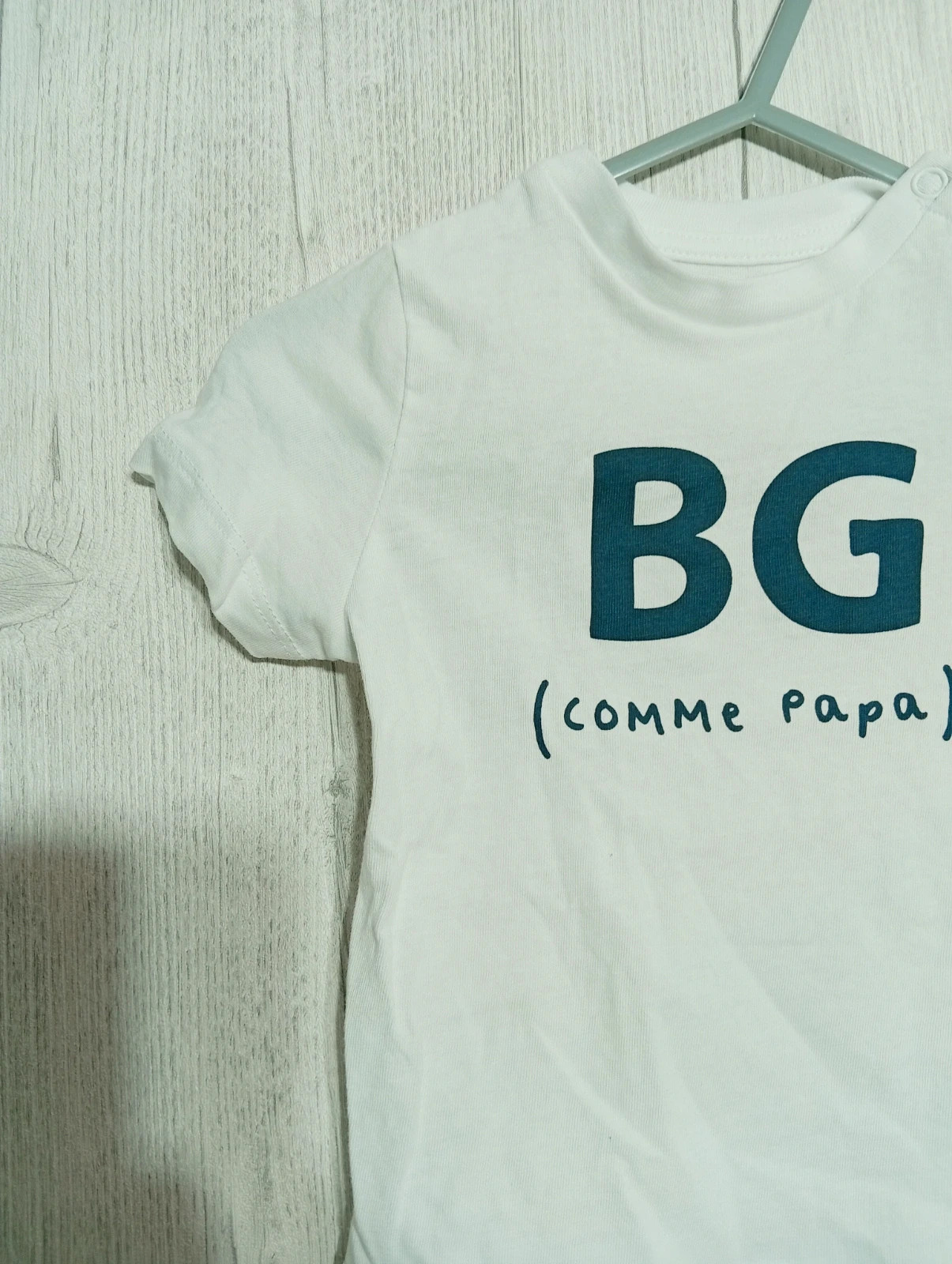 Lot de 2 T-shirt garcon - taille 6 mois ( 68 cm) - La halle - couleur blanc et marine – La Halle – taille 6-9 mois / 68 cm 5