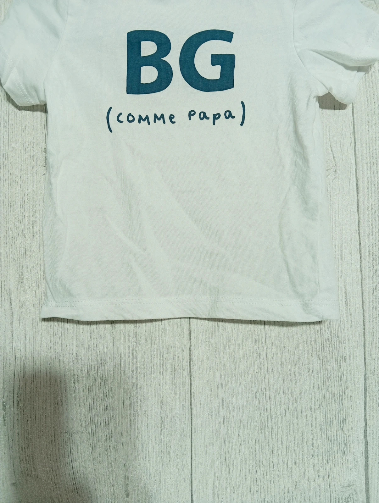 Lot de 2 T-shirt garcon - taille 6 mois ( 68 cm) - La halle - couleur blanc et marine – La Halle – taille 6-9 mois / 68 cm 4