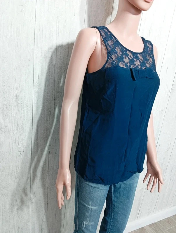 debardeur femme - taille M/38- Naf Naf - couleur marine – Naf Naf – taille M / 38 / 10 4