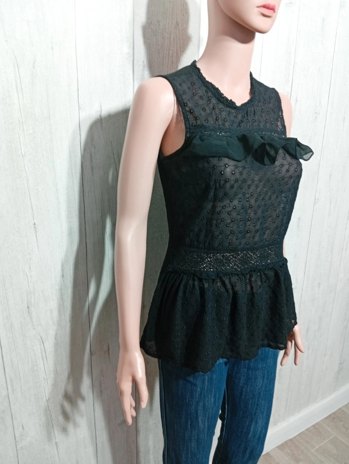 Top femme - Taille M/38 - Naf Naf - couleur noir – Naf Naf – taille M / 38 / 10 4