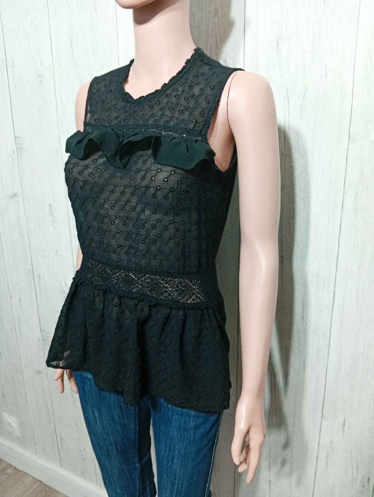 Top femme - Taille M/38 - Naf Naf - couleur noir – Naf Naf – taille M / 38 / 10 5