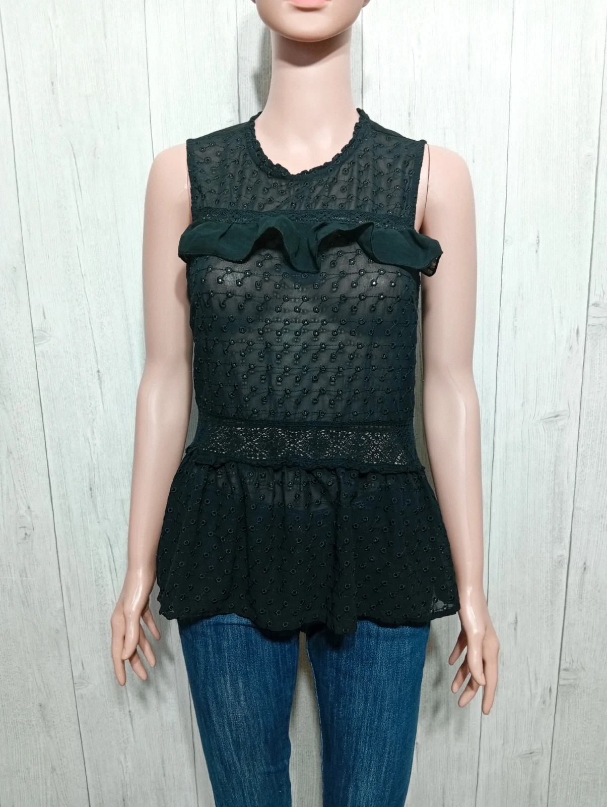 Top femme - Taille M/38 - Naf Naf - couleur noir