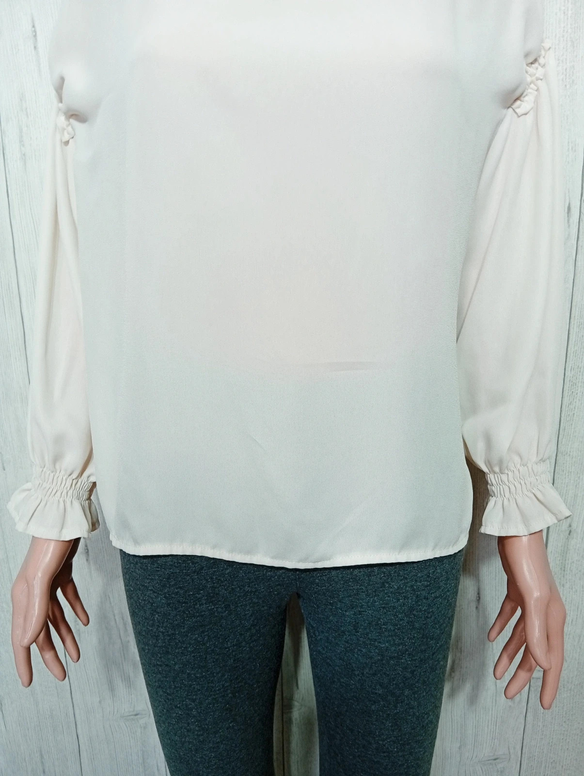 Blouse femme - Taille M/38 - R Jeans - couleur creme – R Jeans – taille M / 38 / 10 3
