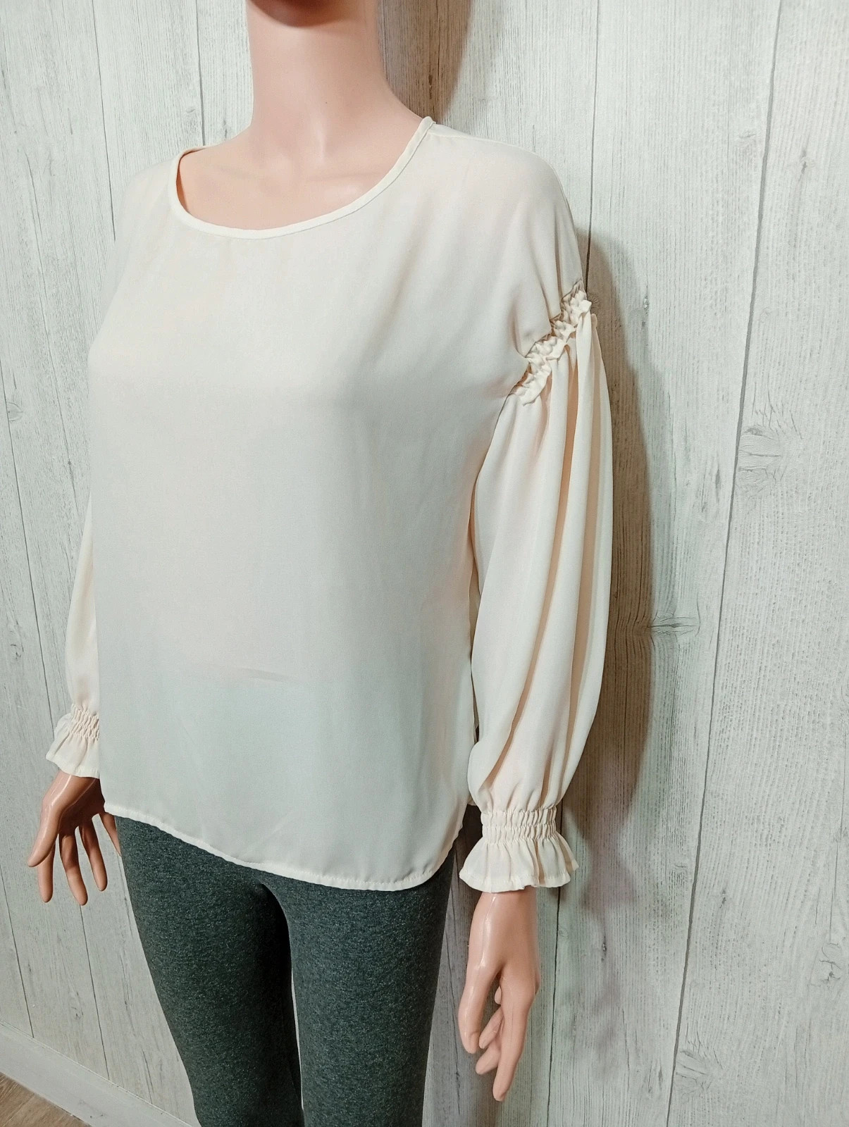 Blouse femme - Taille M/38 - R Jeans - couleur creme – R Jeans – taille M / 38 / 10 5