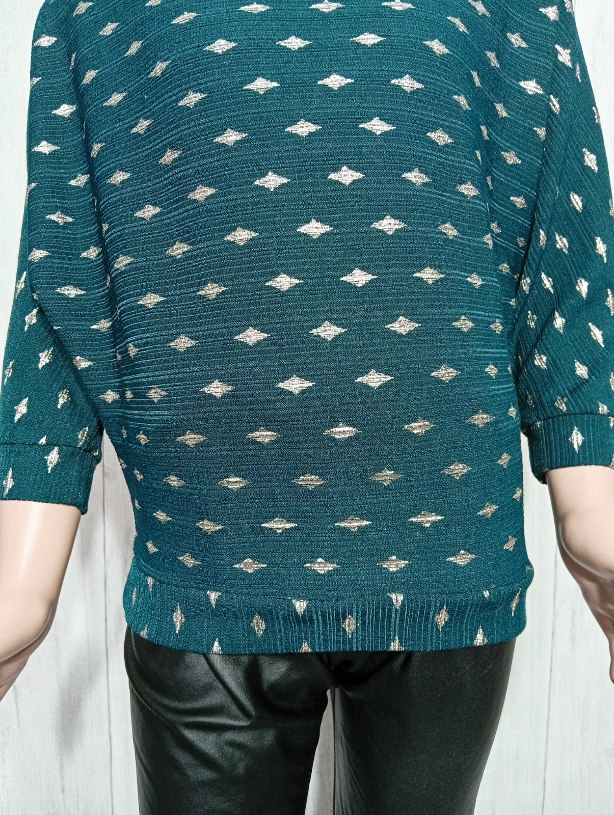 Blouse fille - Taille 8 ans - Couleur vert et dore – taille 8 ans / 128 cm 3