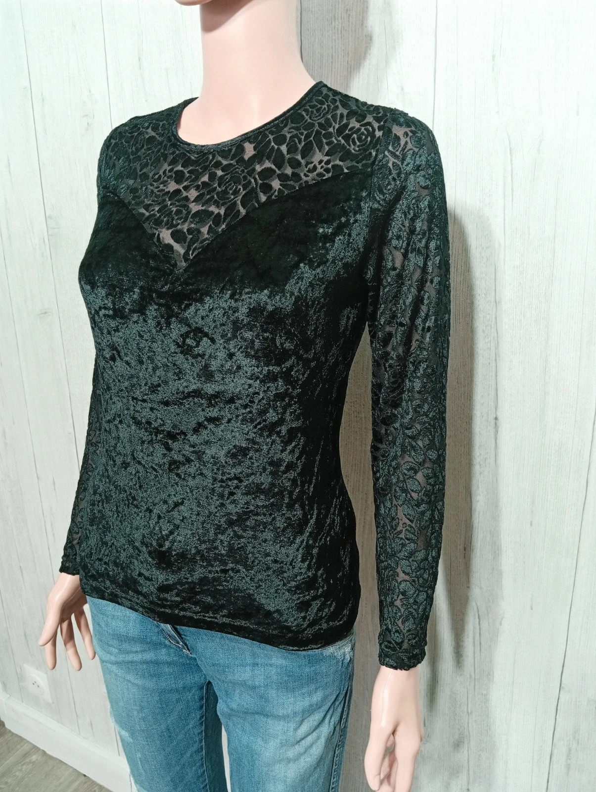 Blouse manche longue femme- Taille L/40- couleur noir – taille L / 40 / 12 5
