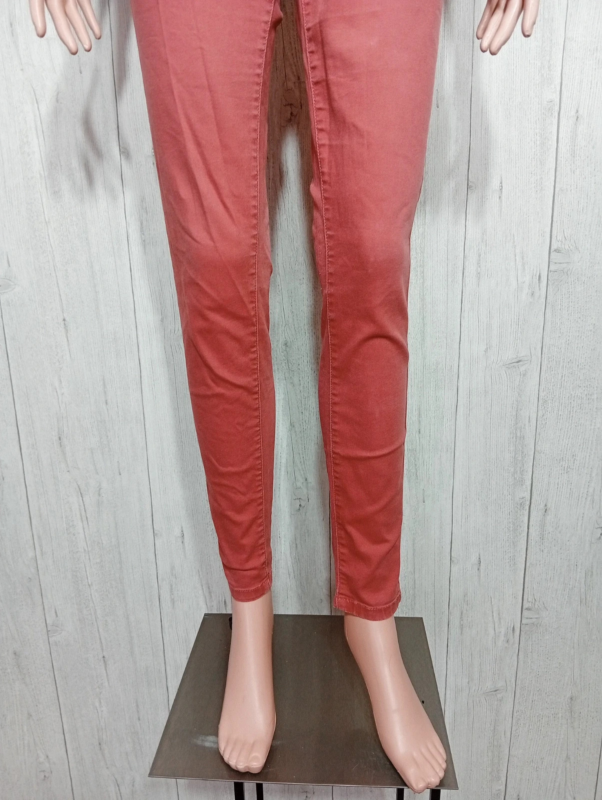 Pantalon skinny femme- taille M/38 - Camaieu - couleur corail – Camaïeu – taille M / 38 / 10 3