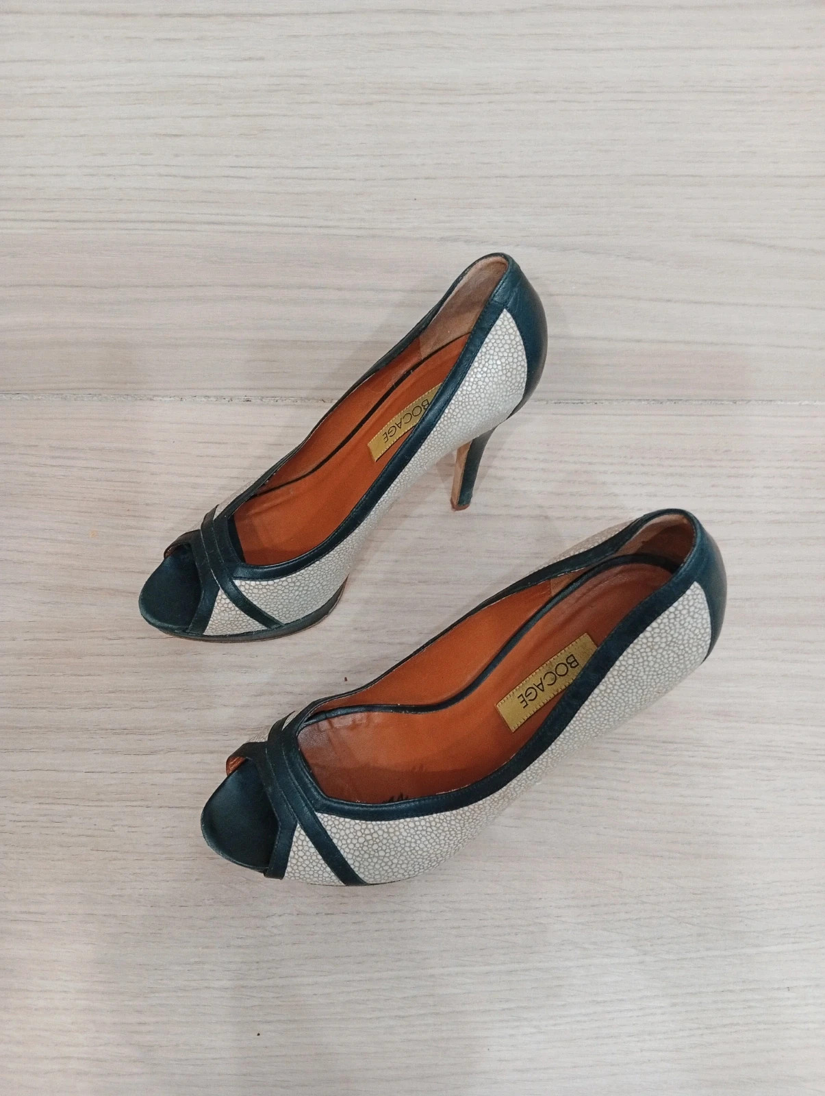 Chaussures à talon femme- Taille 37 - bocage - couleur beige et noir – Bocage – taille 37 2