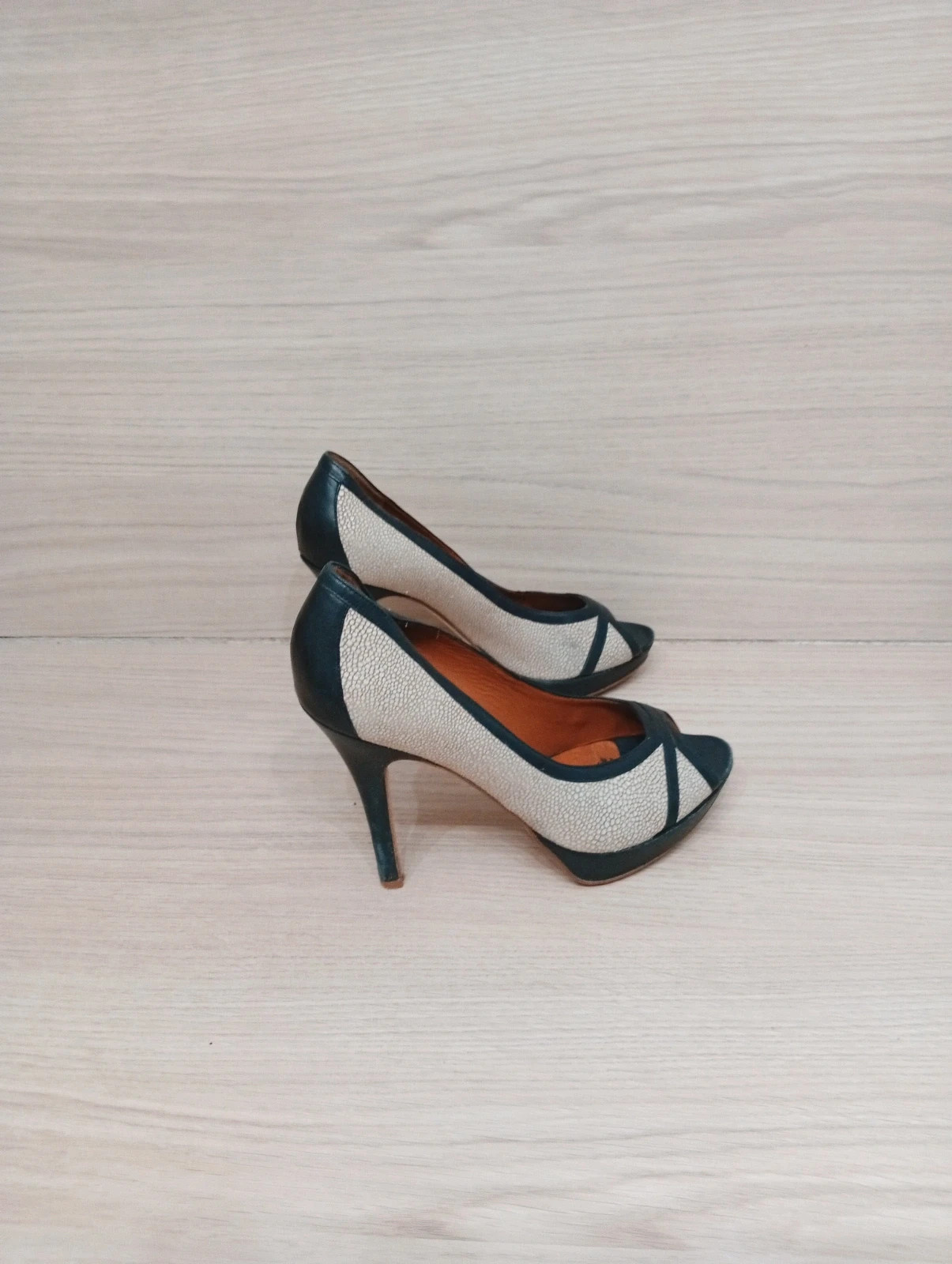 Chaussures à talon femme- Taille 37 - bocage - couleur beige et noir – Bocage – taille 37 4