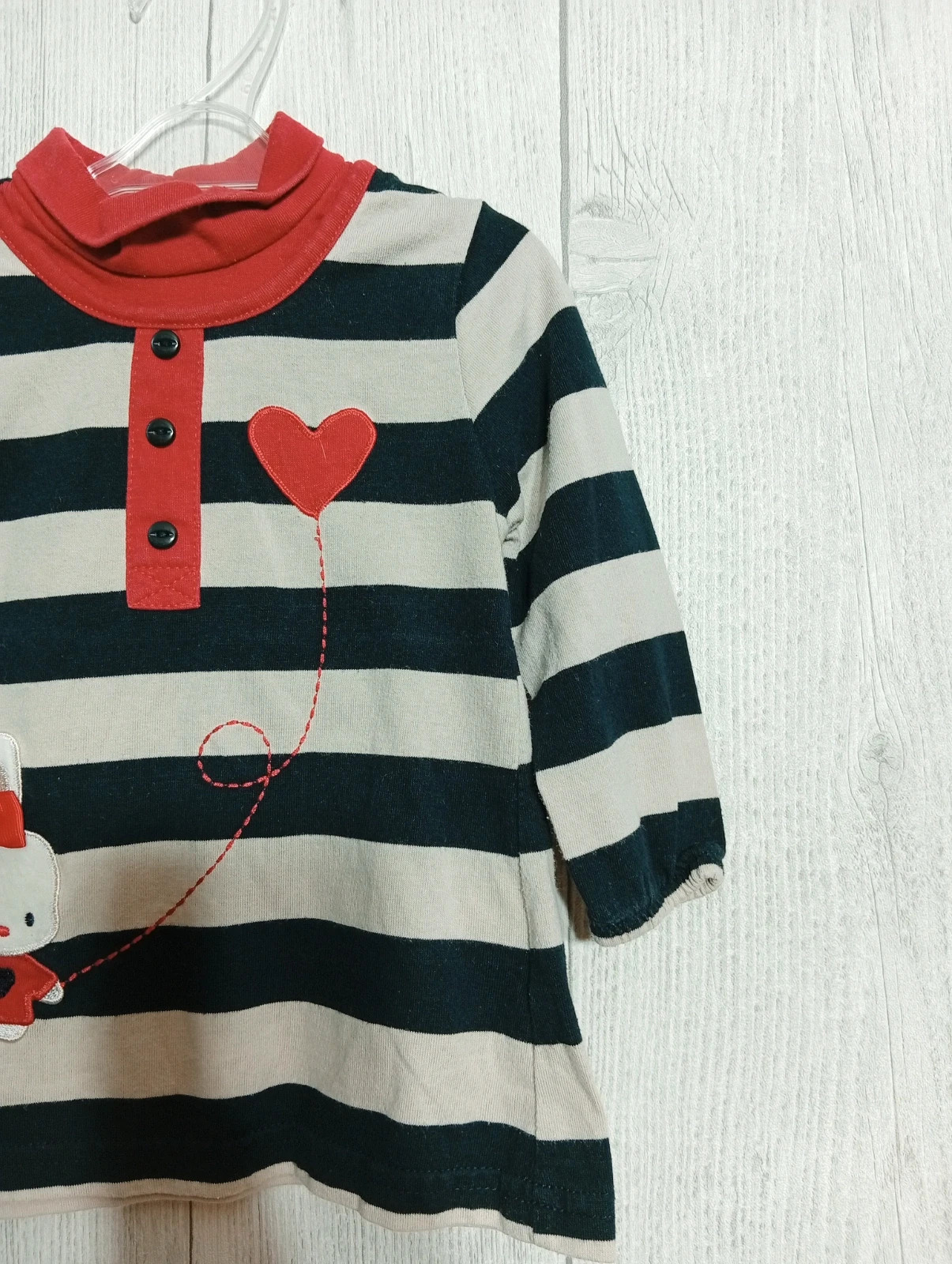 Robe fille - Taille 12 mois- couleur marine beige et rouge – taille 9-12 mois / 74 cm 5