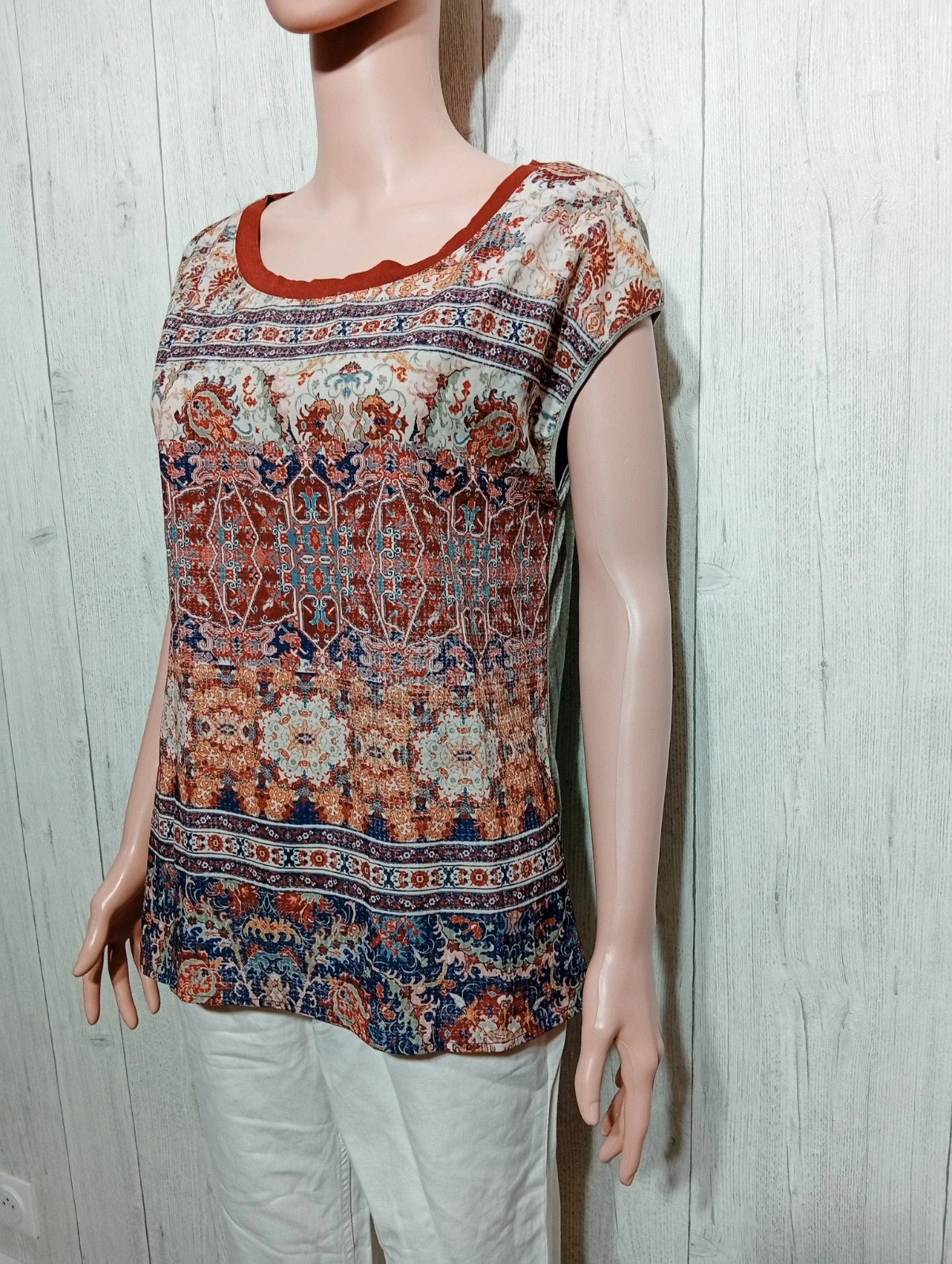 Blouse manche courte femme- Taille M/38-Camaieu- – Camaïeu – taille M / 38 / 10 5