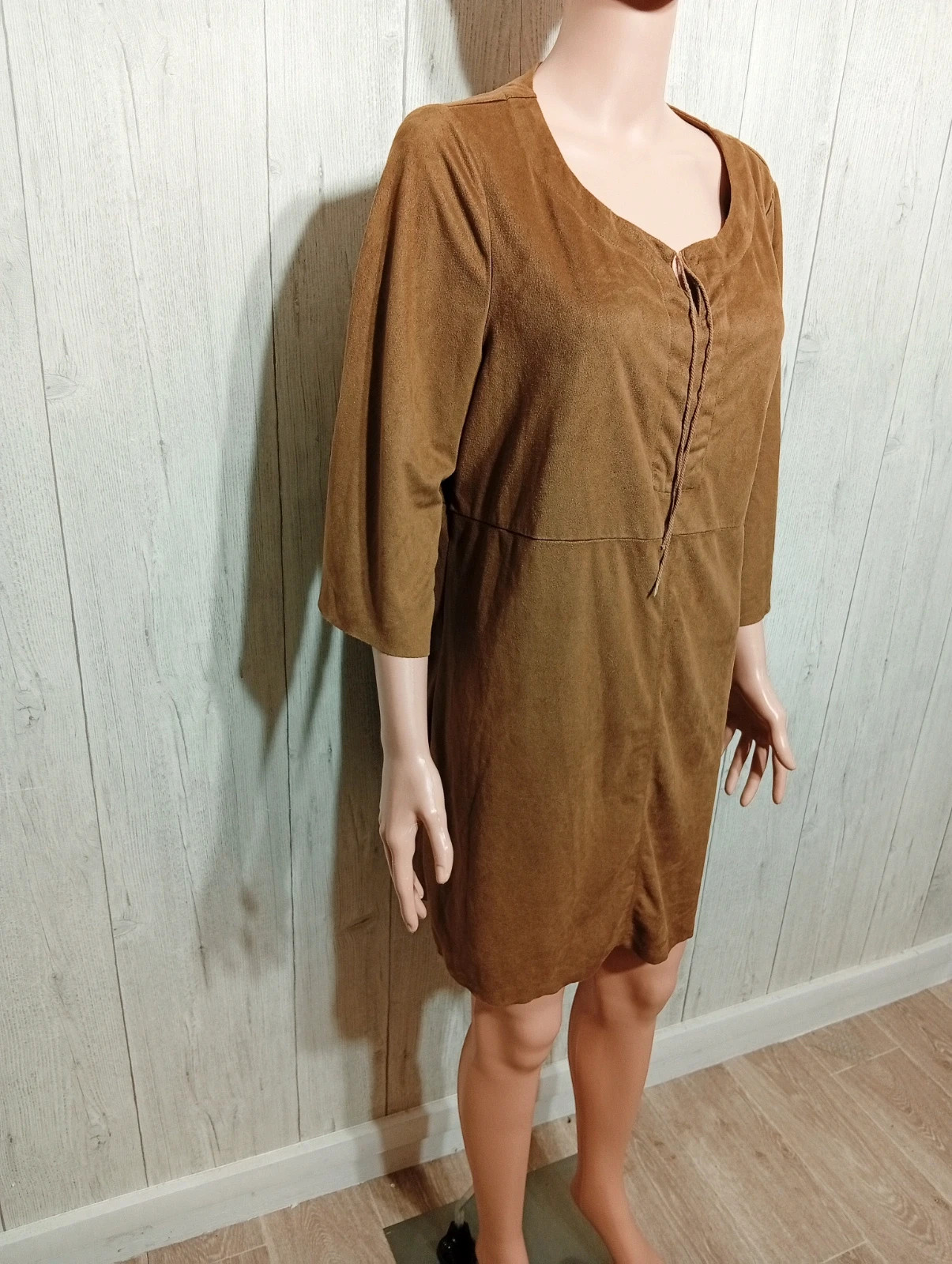 Robe femme - Taille L/40- Camaieu - couleur marron – Camaïeu – taille L / 40 / 12 4