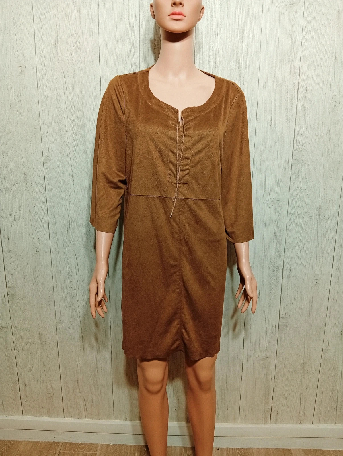 Robe femme - Taille L/40- Camaieu - couleur marron – Camaïeu – taille L / 40 / 12