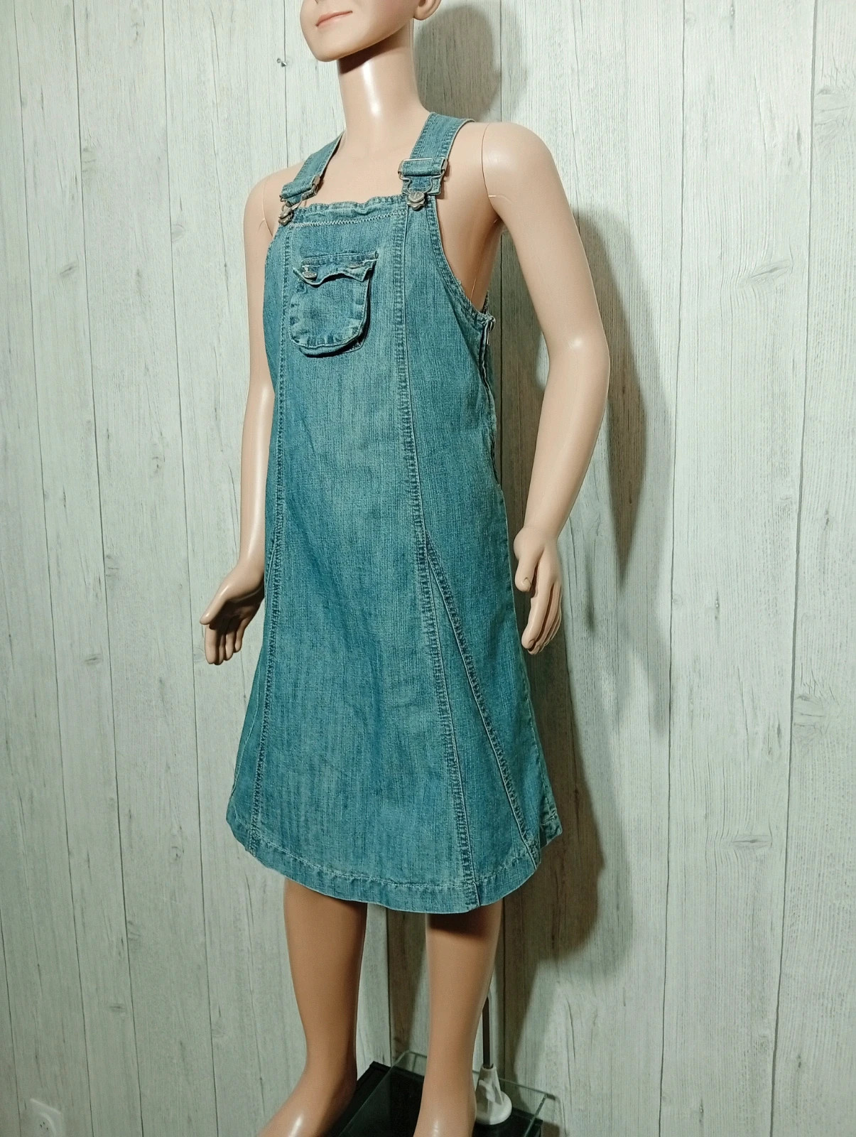 Robe en jeans fille - Taille 10 ans(140 cm) - CFK- couleur bleu – C.F.K – taille 10 ans / 140 cm 5