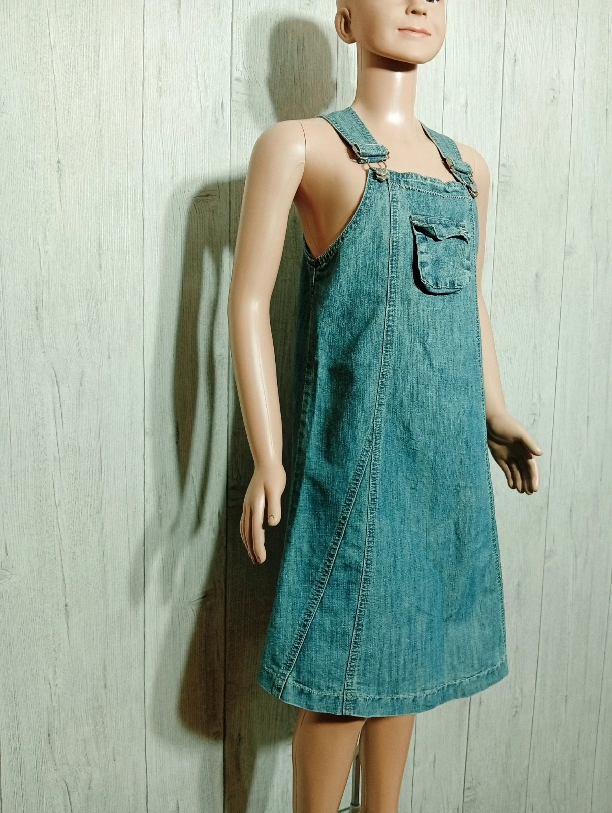 Robe en jeans fille - Taille 10 ans(140 cm) - CFK- couleur bleu – C.F.K – taille 10 ans / 140 cm 4