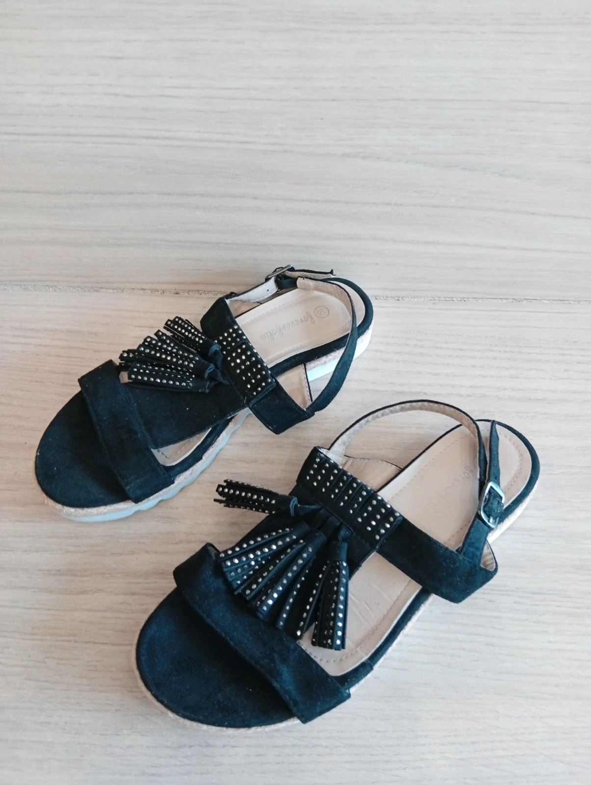 Sandales femme - Taille 36 - forever folie- couleur noir et beige – Forever Folie – taille 36 2