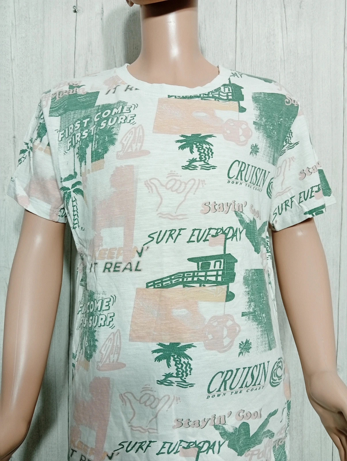 T-shirt manche courte garcon- Taille 11/12 ans - Tex- couleur blanc multicolore – TEX – taille 11 ans / 146 cm 2