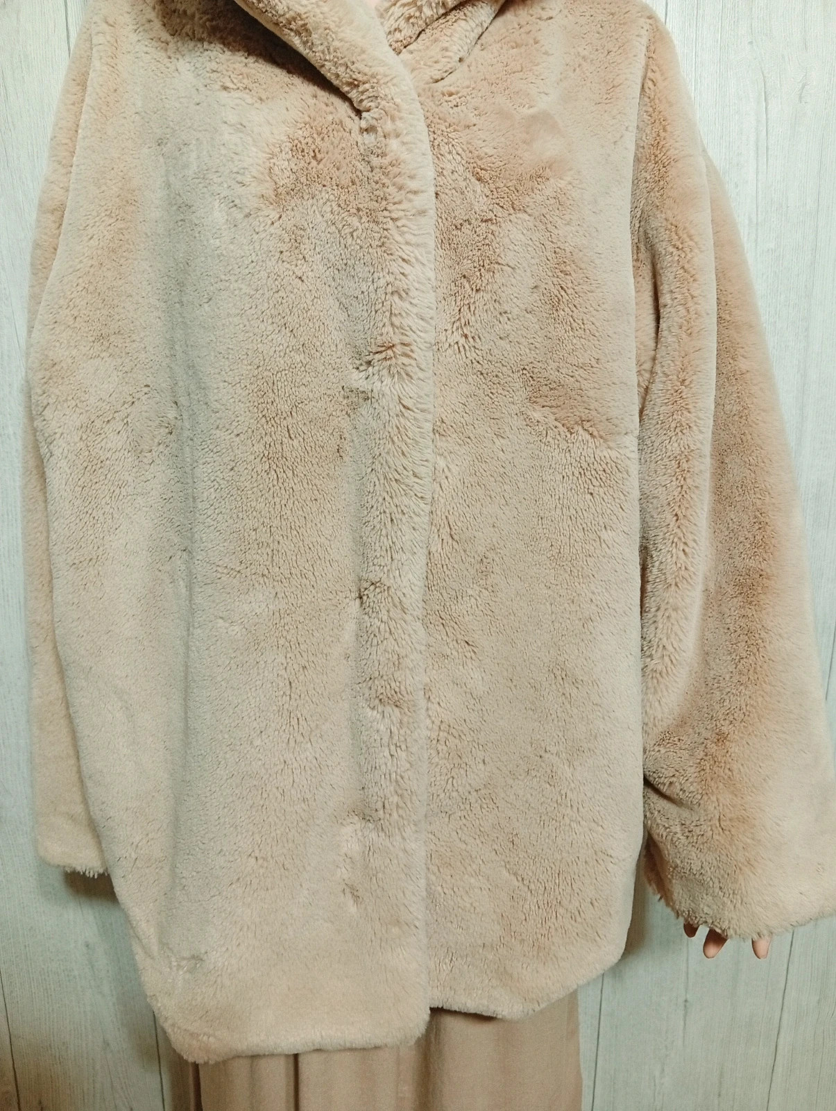 Manteau en fausse fourrure femme - Taille XL/42-primark - couleur beige – Primark – taille XL / 42 / 14 3