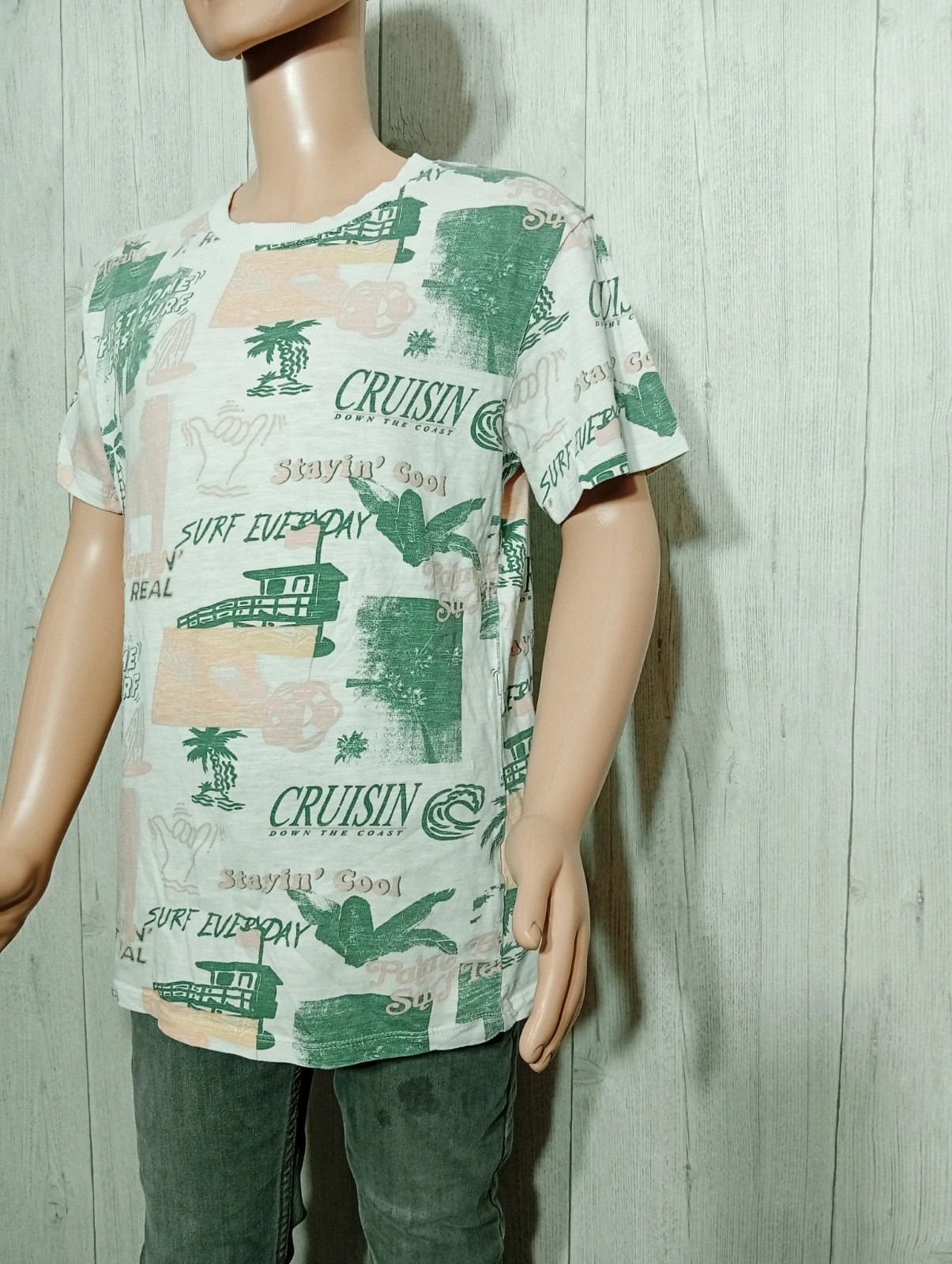 T-shirt manche courte garcon- Taille 11/12 ans - Tex- couleur blanc multicolore – TEX – taille 11 ans / 146 cm 5