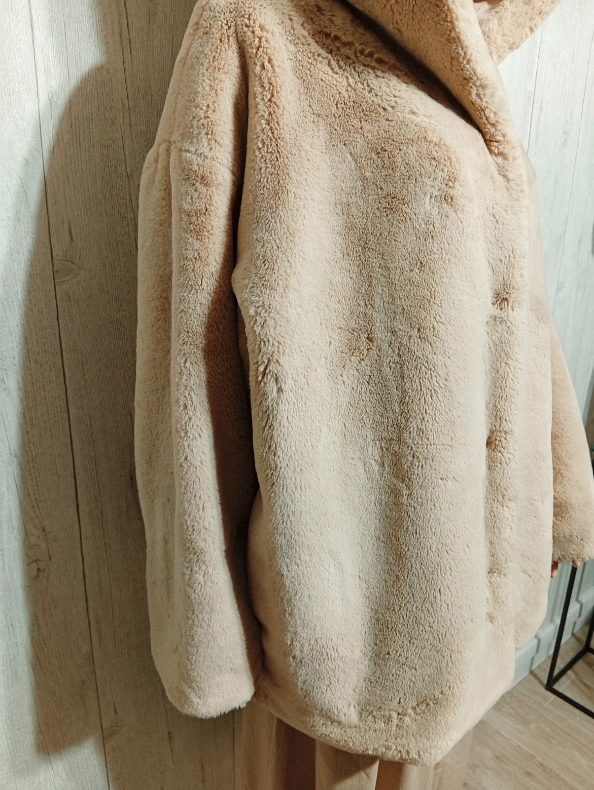 Manteau en fausse fourrure femme - Taille XL/42-primark - couleur beige – Primark – taille XL / 42 / 14 5