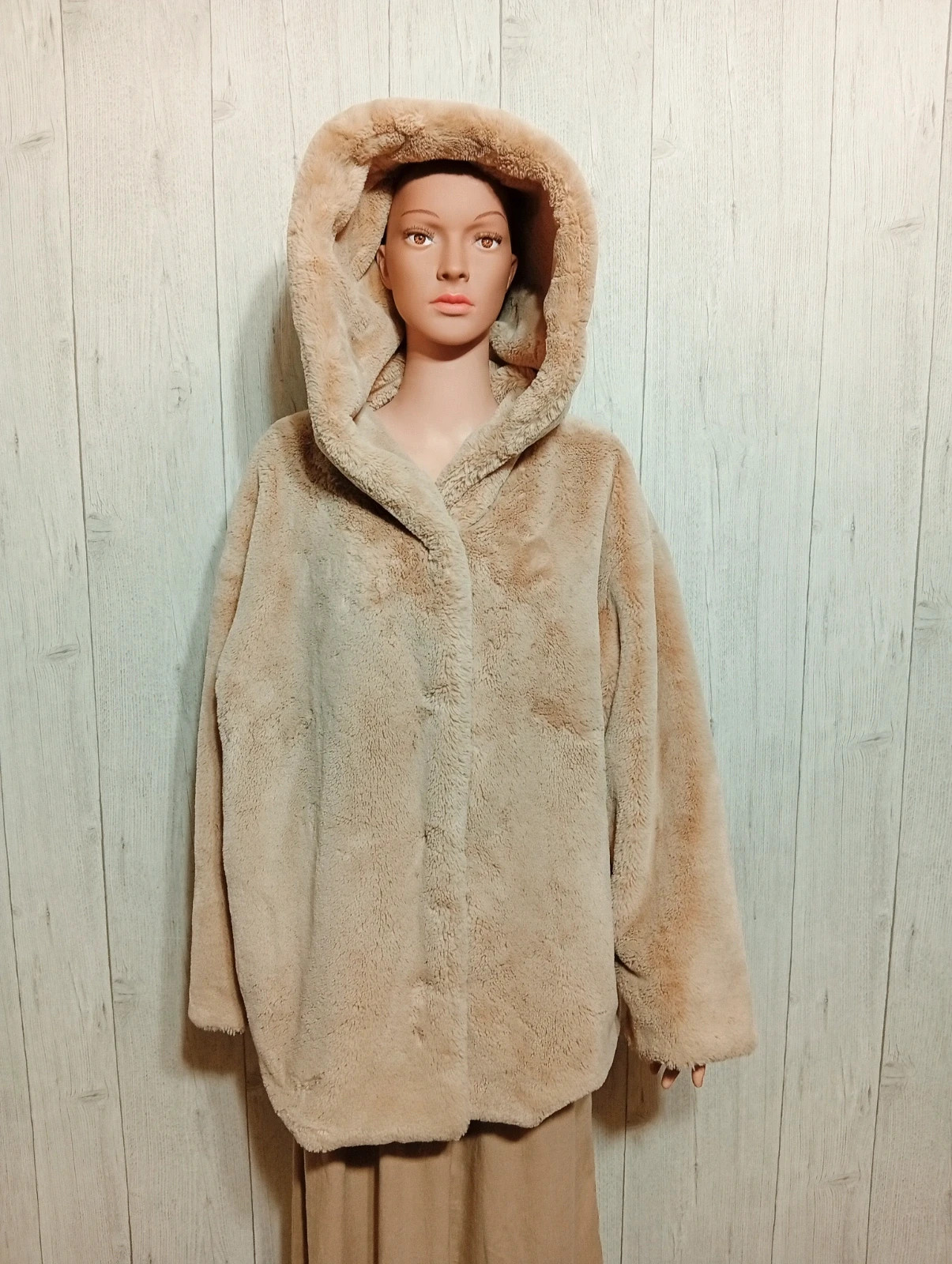 Manteau en fausse fourrure femme - Taille XL/42-primark - couleur beige