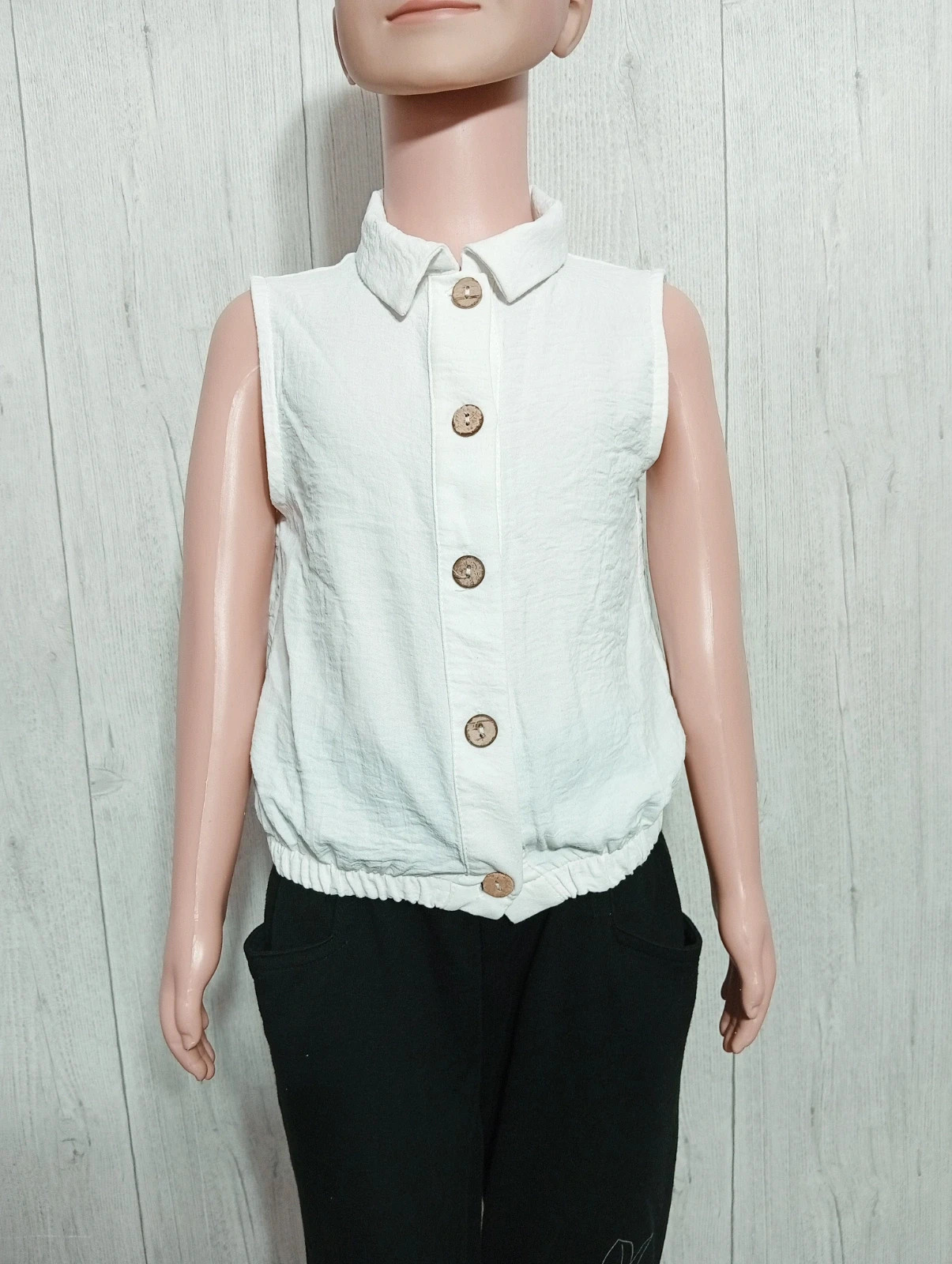 Chemisier fille - Taille 6 ans - gemo- couleur blanc – Gémo – taille 6 ans / 116 cm