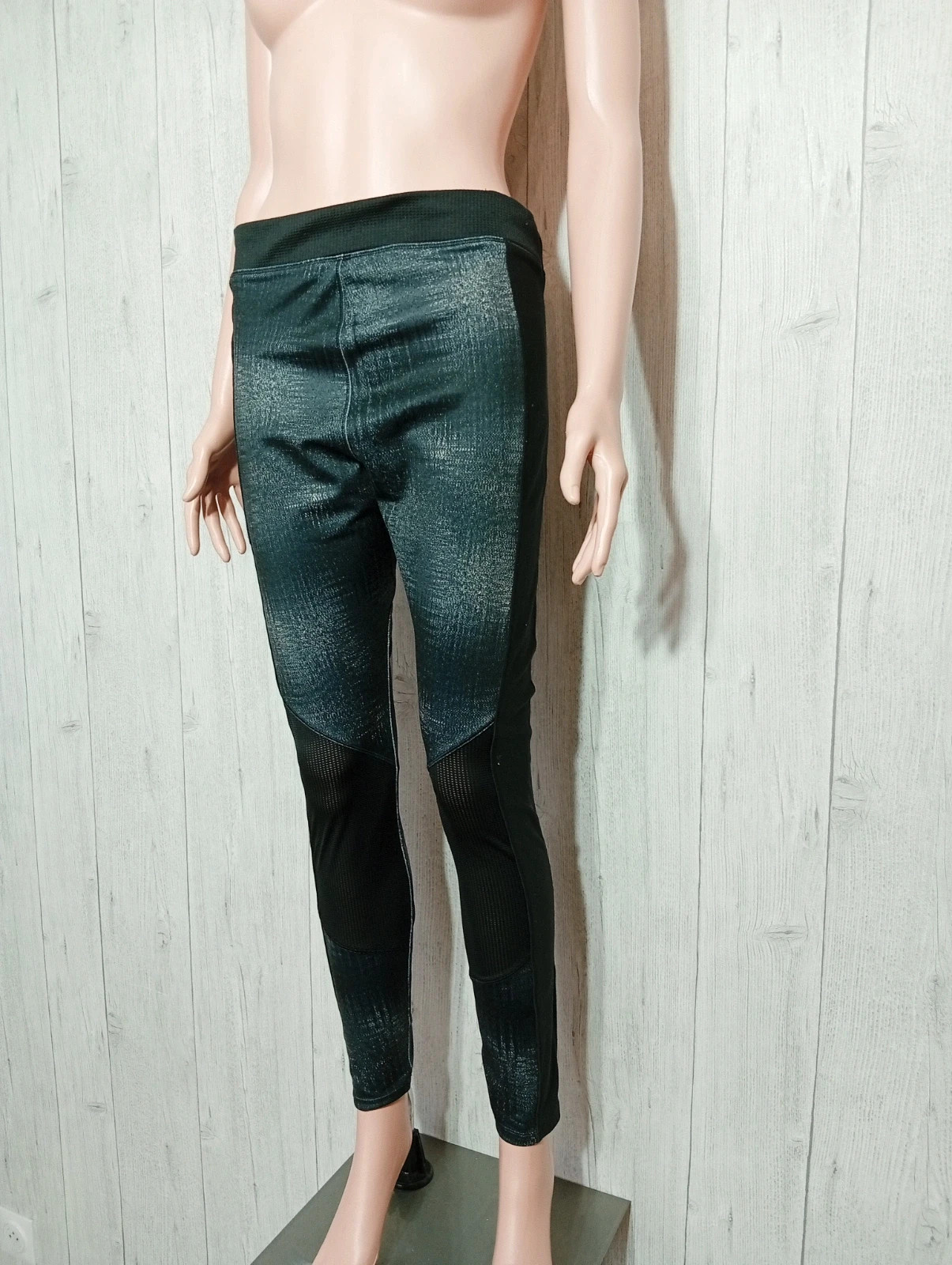 Leggins femme - Taille L/40- Domyos - couleur noir et bleu – Domyos – taille L / 40 / 12 5