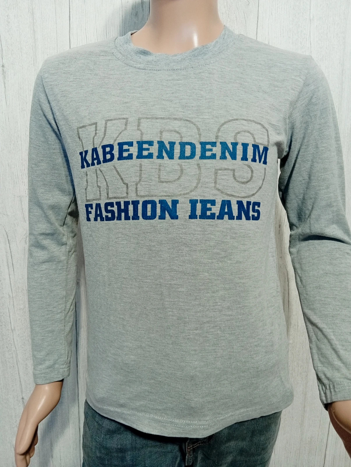 T-shirt manche longue garcon- Taille 8ans - Rabyaenboy- couleur gris et bleu – rabyaenboy – taille 8 ans / 128 cm 2