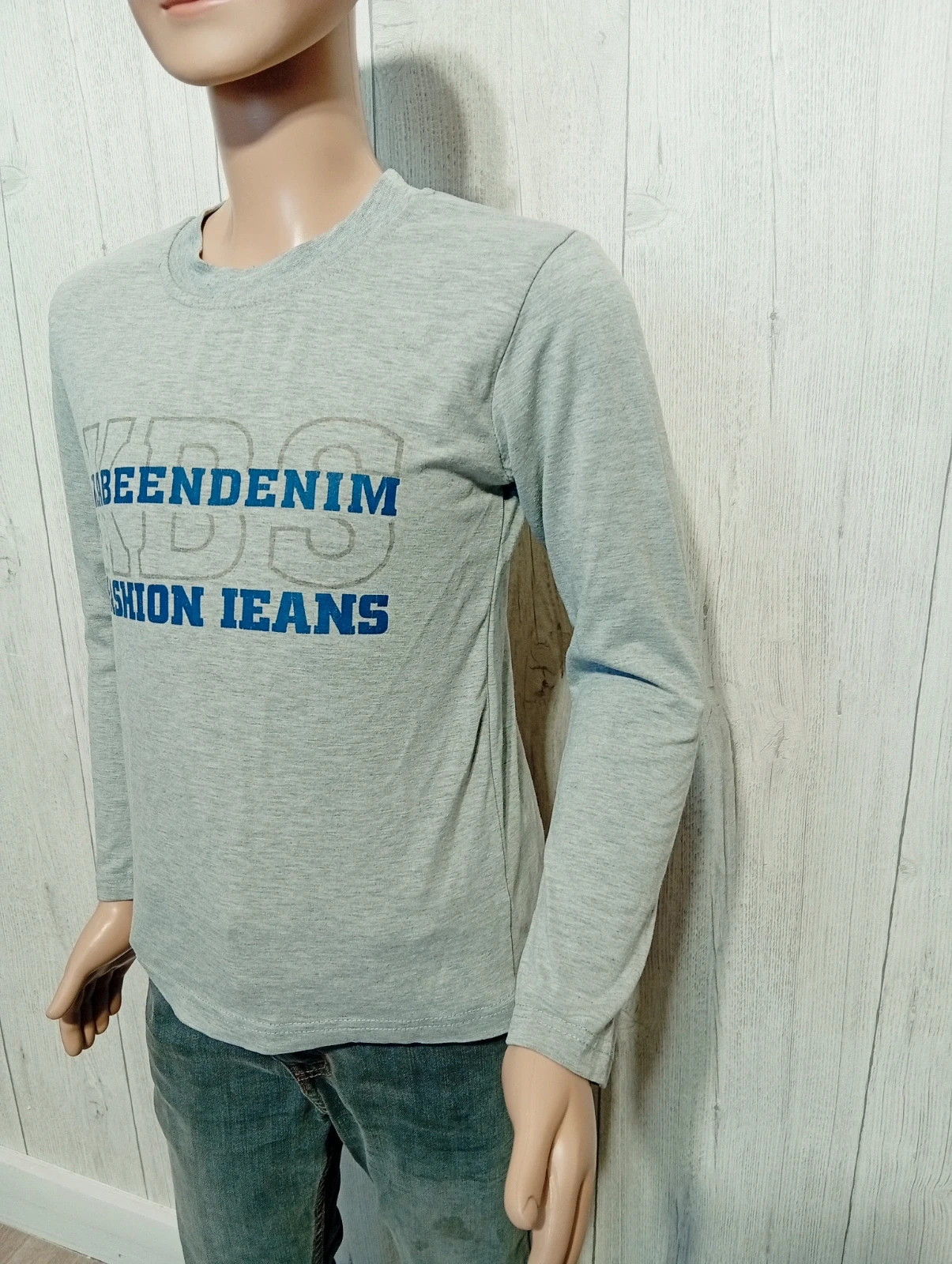 T-shirt manche longue garcon- Taille 8ans - Rabyaenboy- couleur gris et bleu – rabyaenboy – taille 8 ans / 128 cm 4