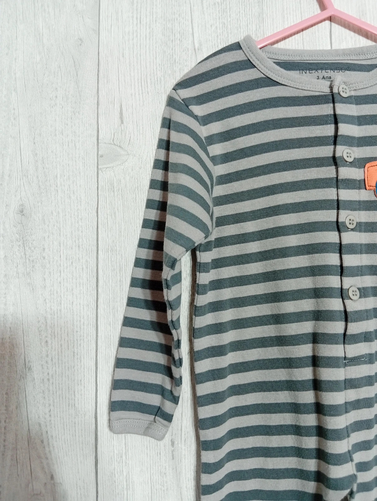 Pyjama 1 pièce garcon -Taille 3 ans - inextenso- couleur gris – In Extenso – taille 3 ans / 98 cm 4