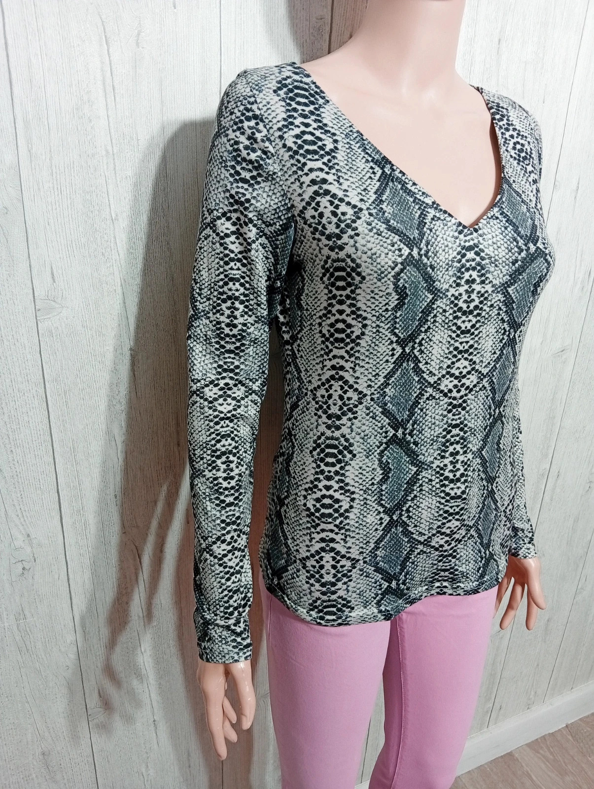 Blouse femme - Taille M/38 - shein - couleur noir blanc et gris – Shein – taille M / 38 / 10 4