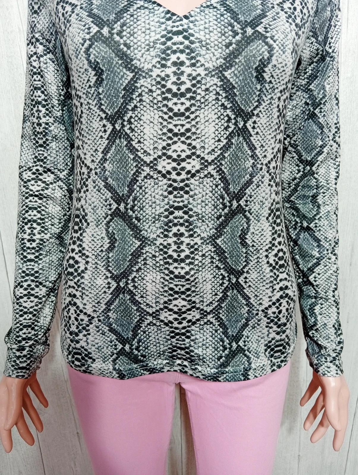 Blouse femme - Taille M/38 - shein - couleur noir blanc et gris – Shein – taille M / 38 / 10 3
