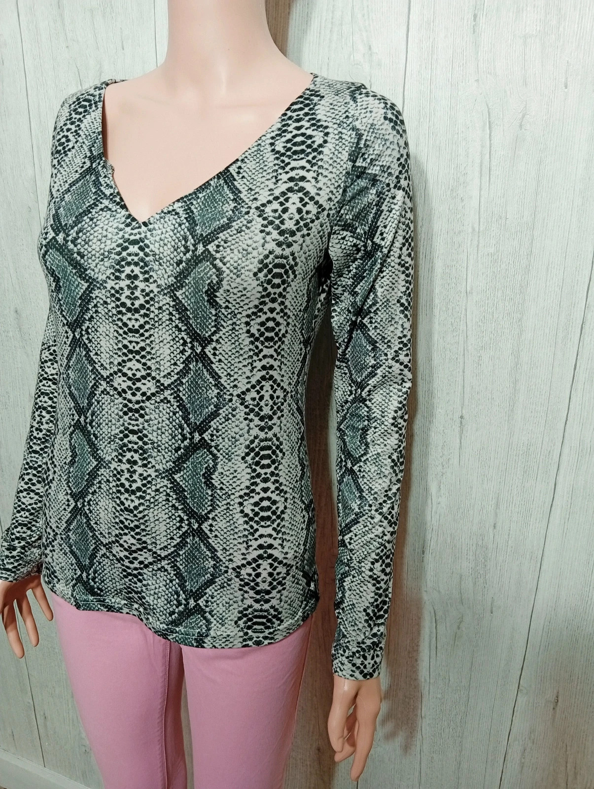 Blouse femme - Taille M/38 - shein - couleur noir blanc et gris – Shein – taille M / 38 / 10 5