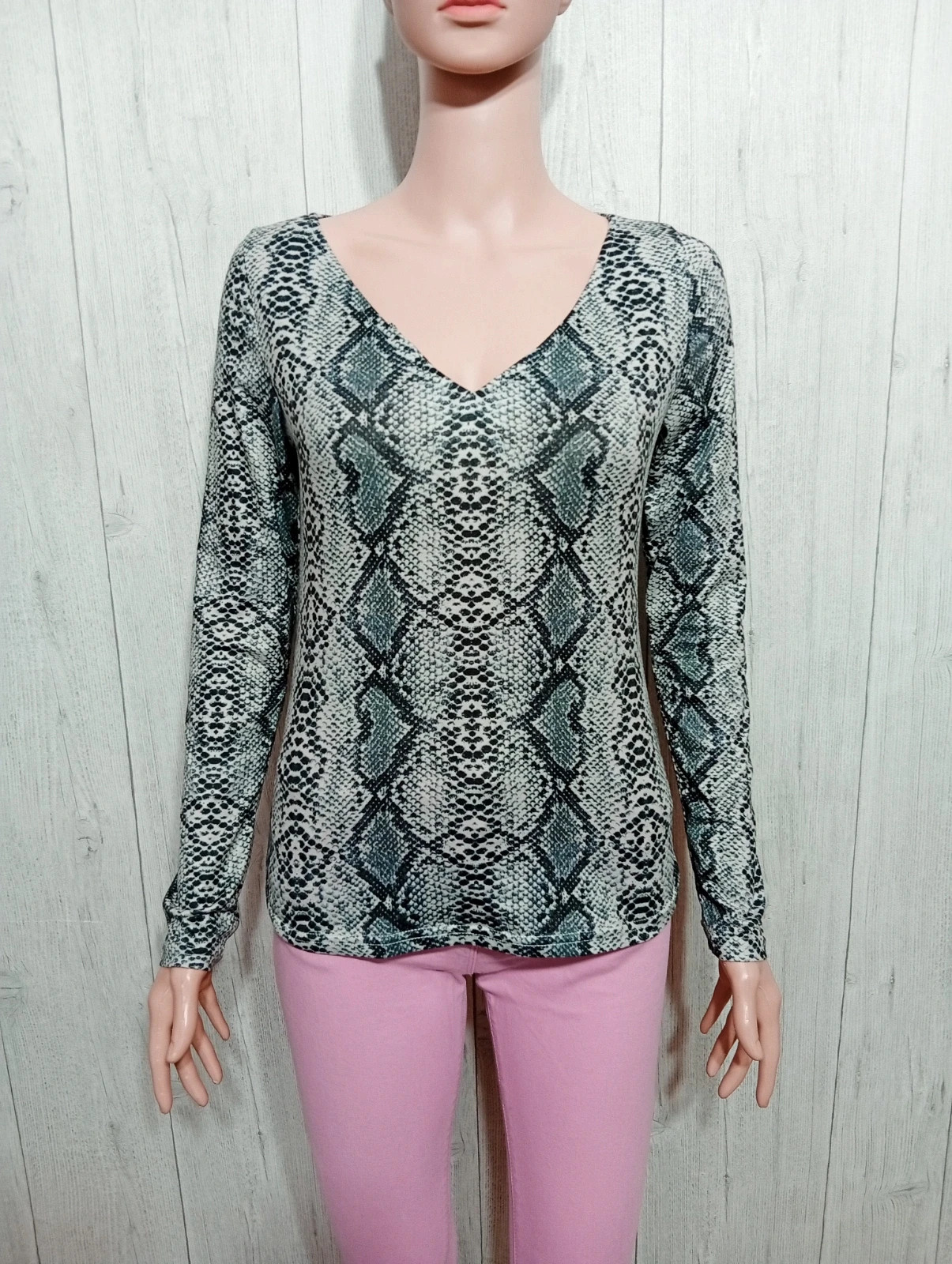 Blouse femme - Taille M/38 - shein - couleur noir blanc et gris – Shein – taille M / 38 / 10